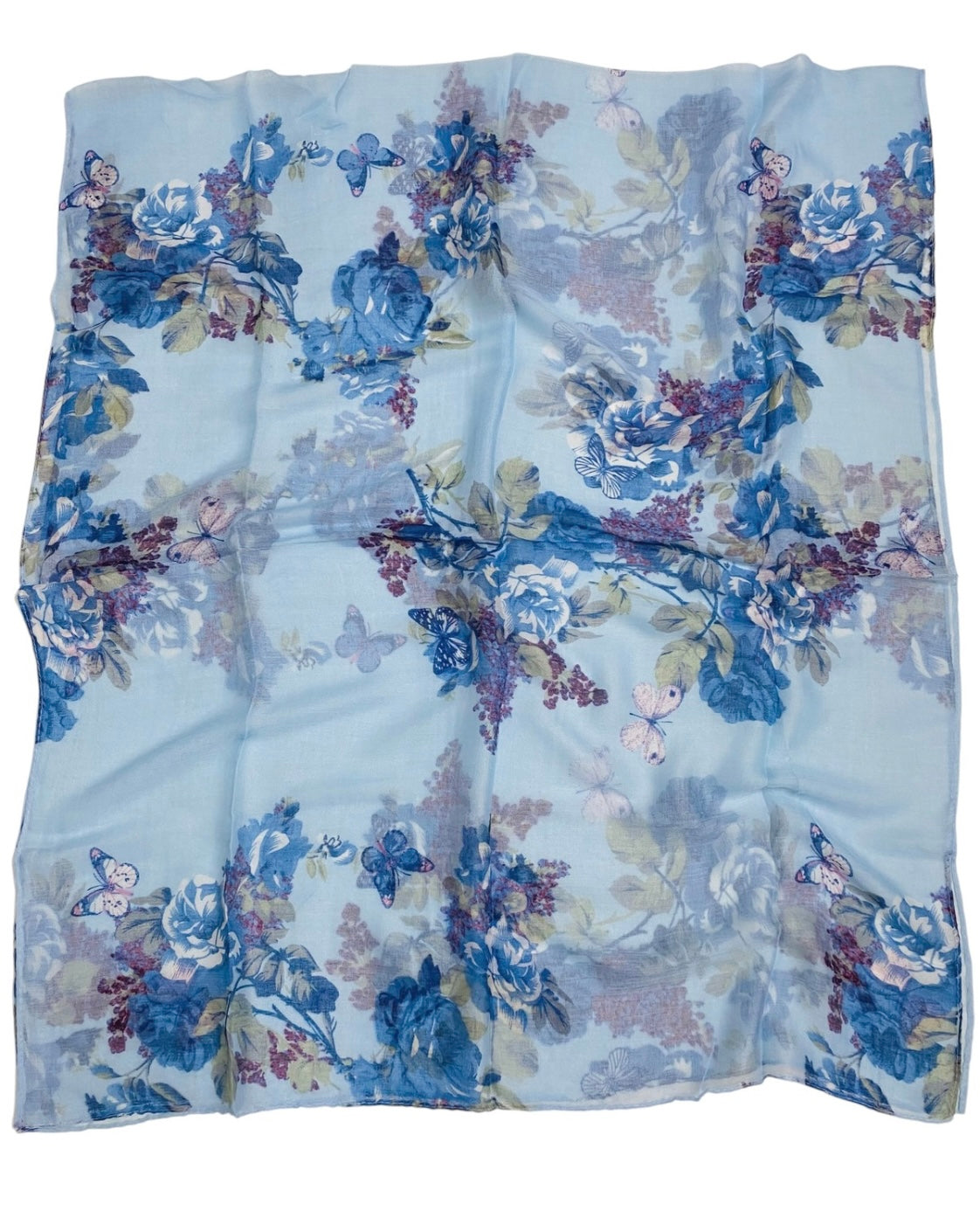 Aria Lawn Printed Hijabs - Sky Blue