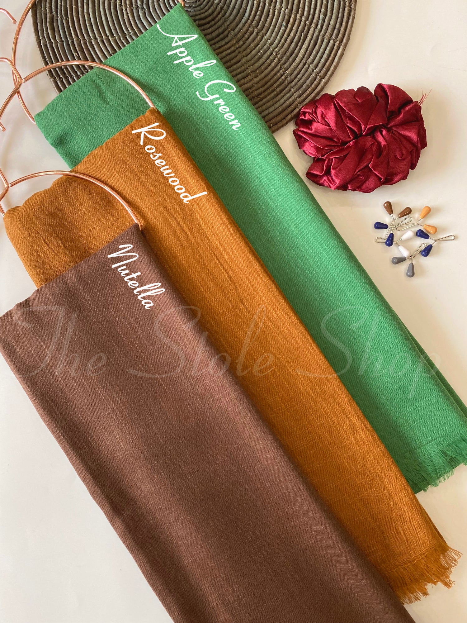 “Rustella” Premium Turkish (Regular Width) Hijab Bundle of 3