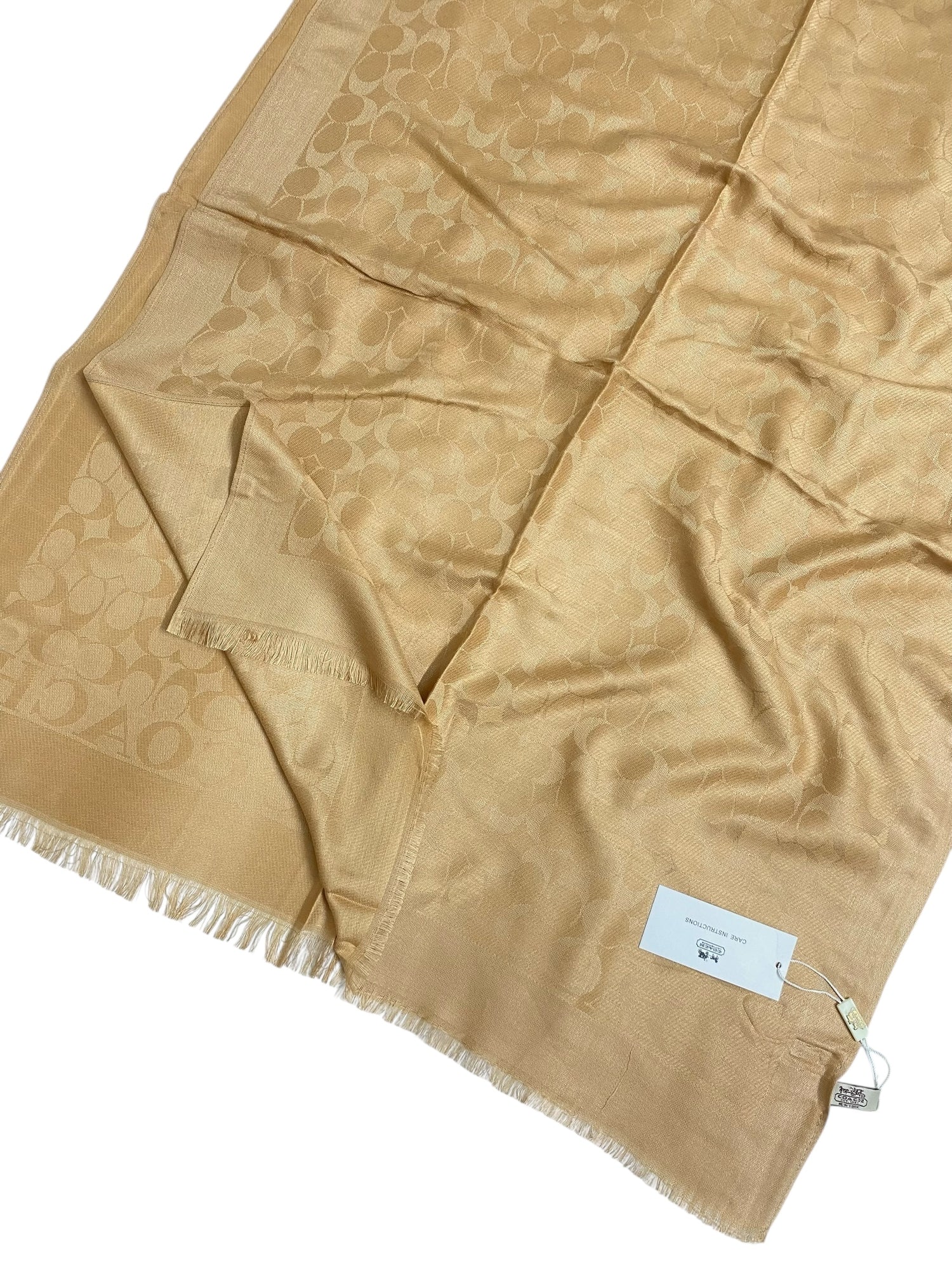 Jacquard Hijab (Branded) - Dark Gold