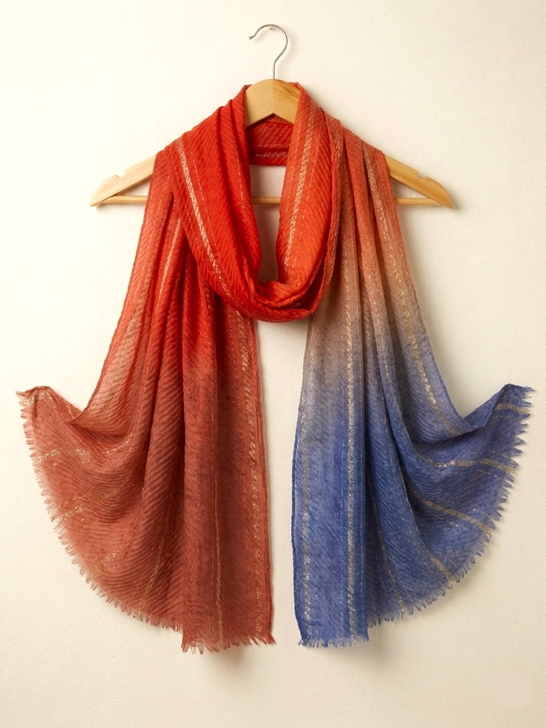 Zelme Pleated Ombre - Flame Drift