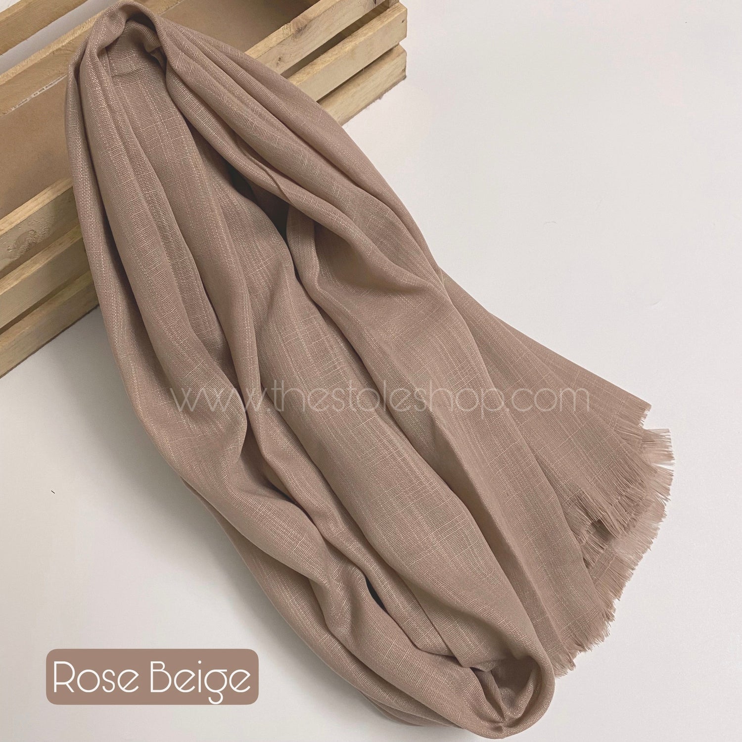 Premium Turkish – Slub Textured (Regular Width) – Rose Beige