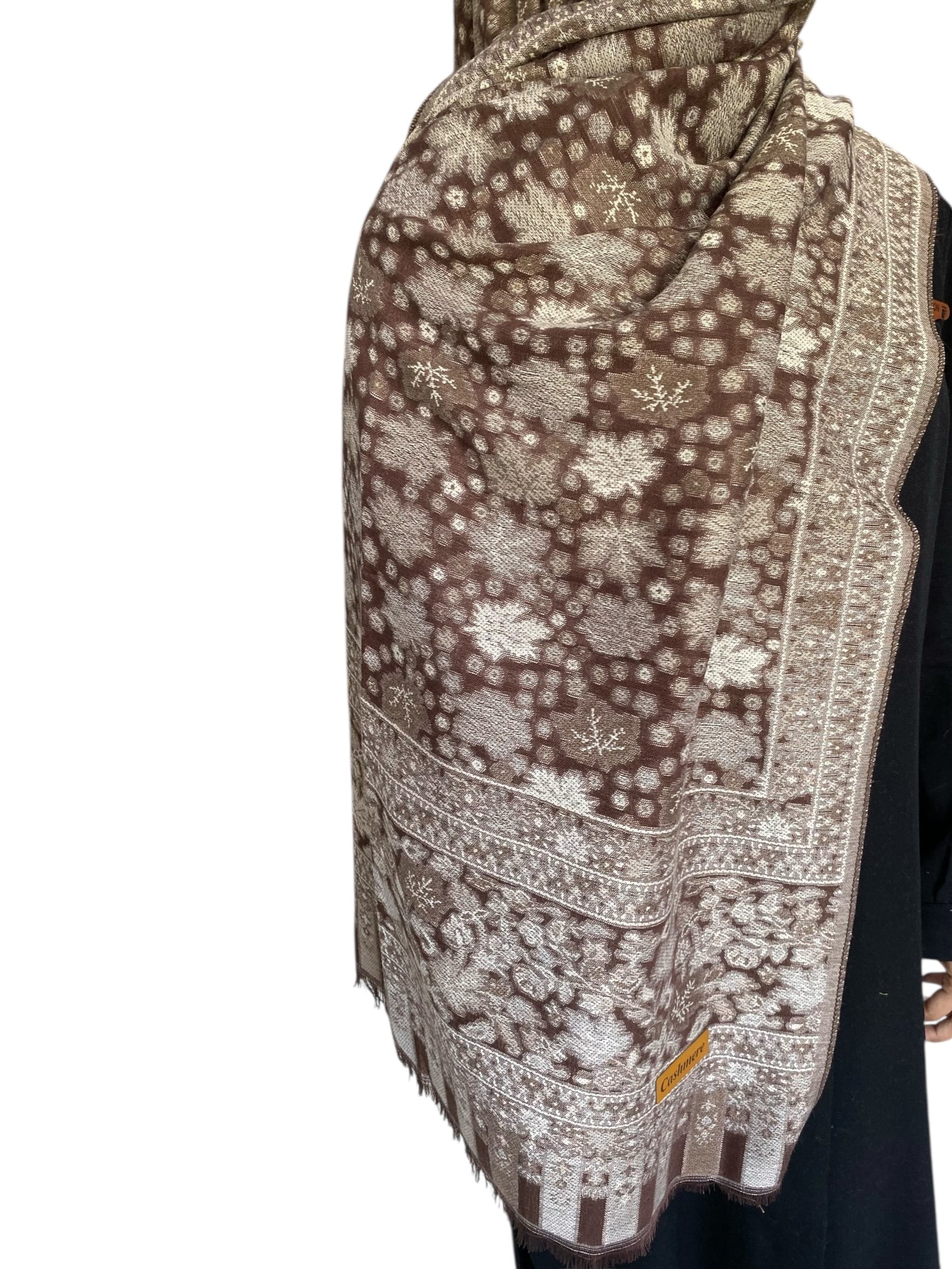 Zaria Pashmina Jacquard - Chocolate