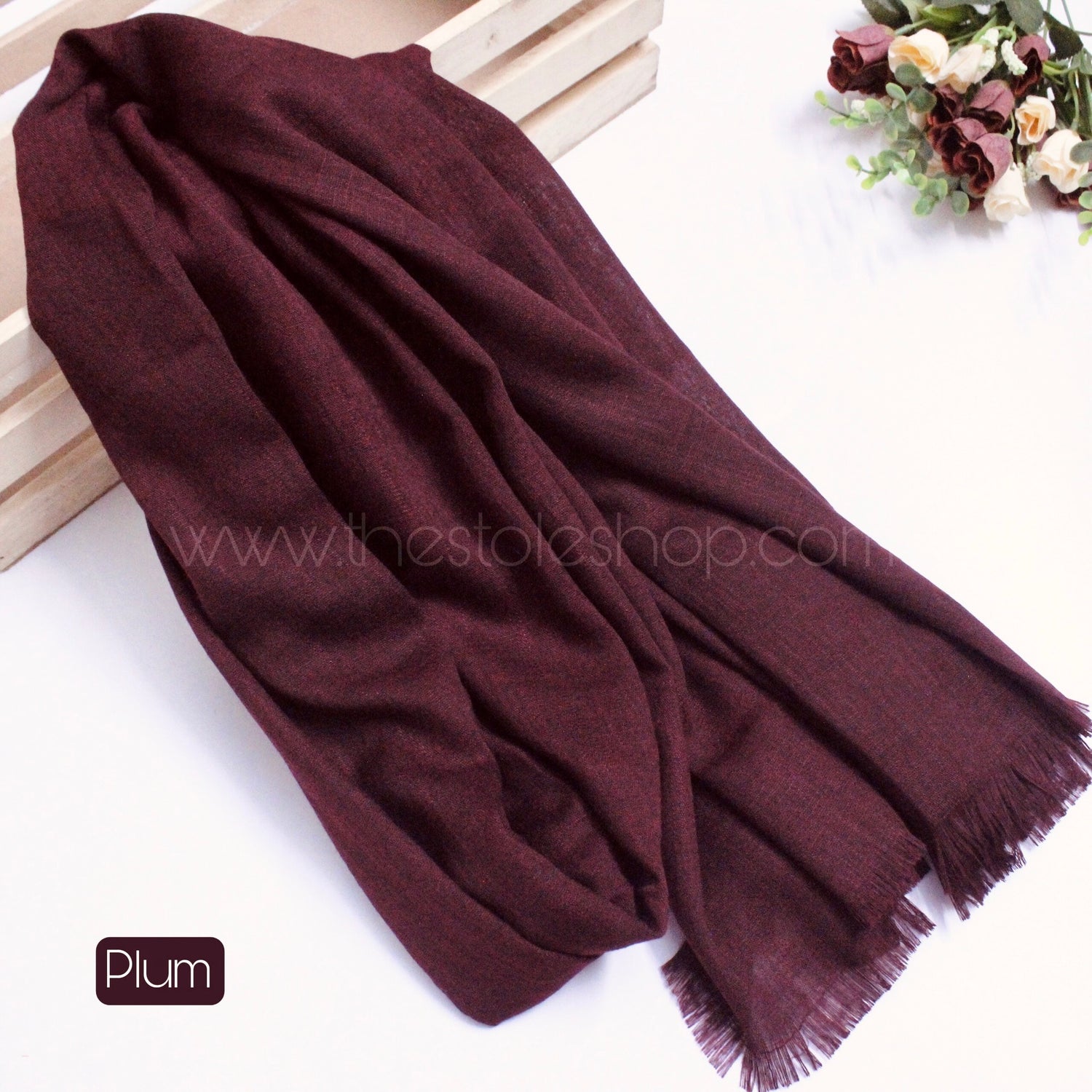 Premium Turkish – Slub Textured (Regular Width) – Plum