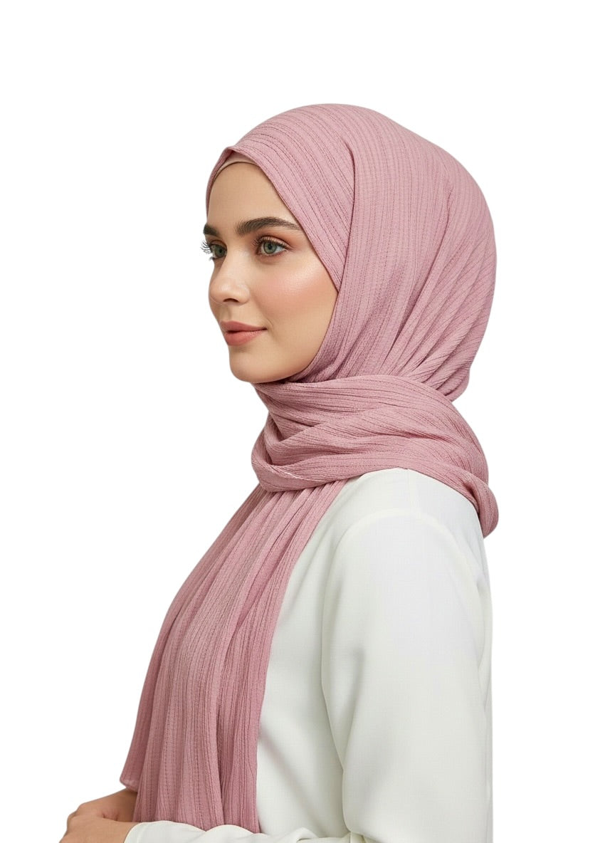 Georgette Crush Hijabs - Blush