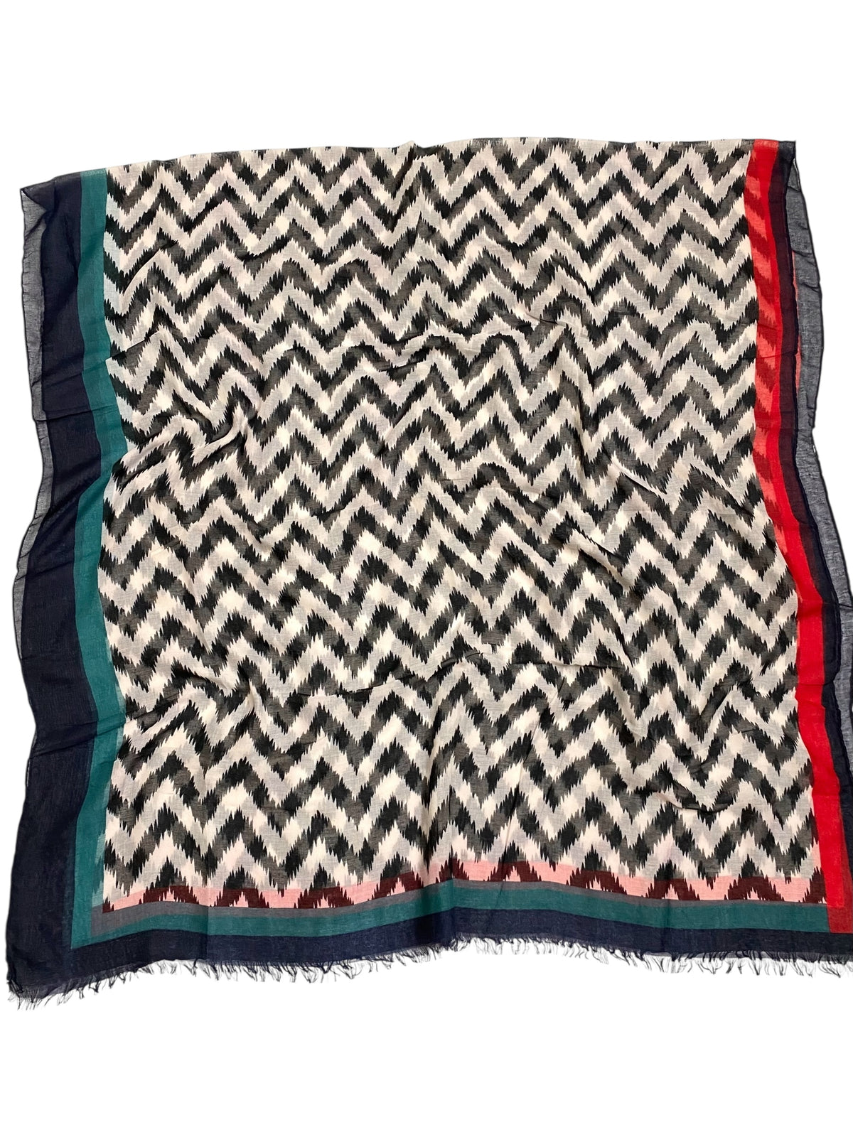Chevron Printed Hijabs - Navy Blue