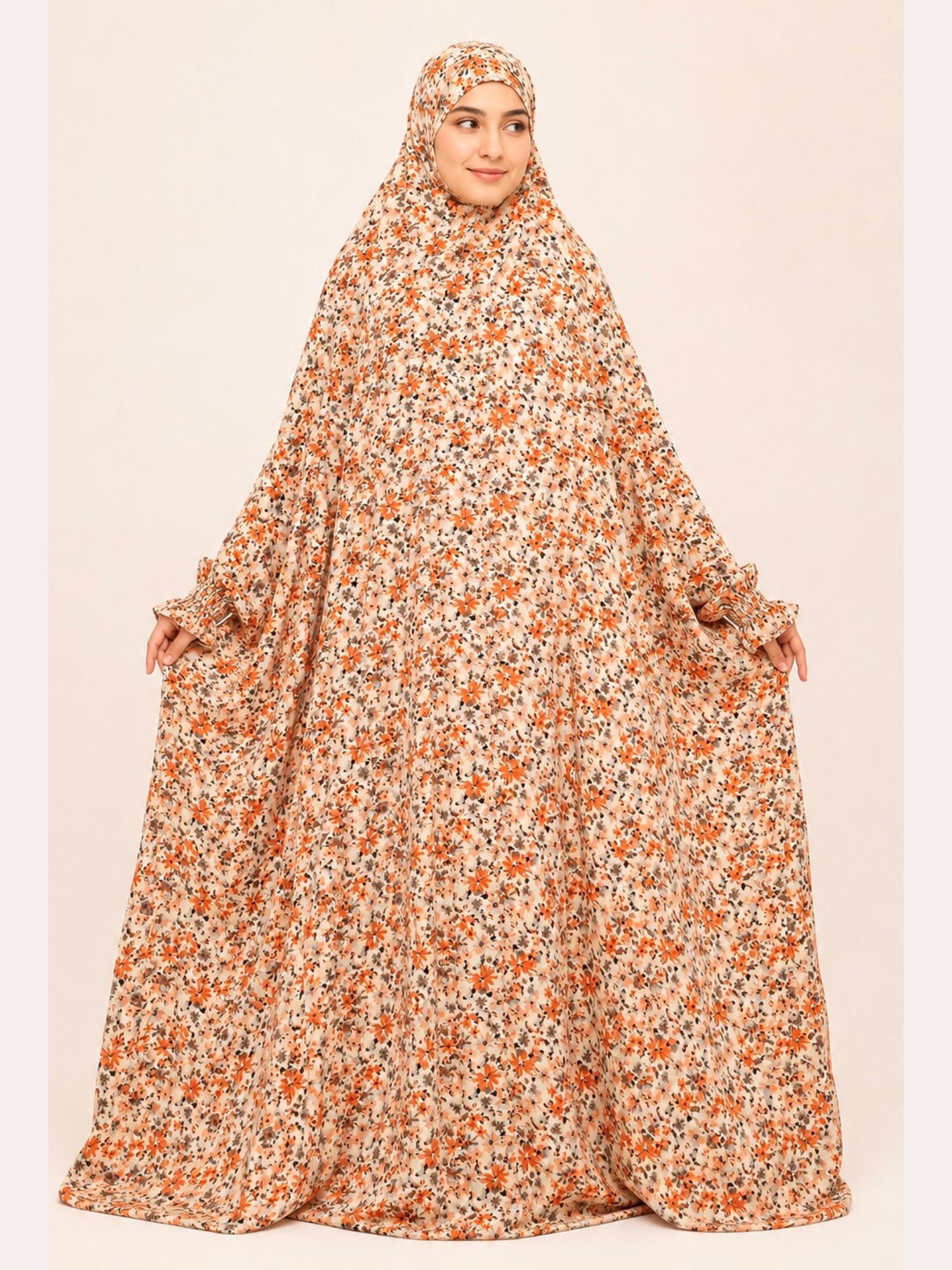Premium Full Length Namaz Chadar With Sleeves (Imported Fabric)
