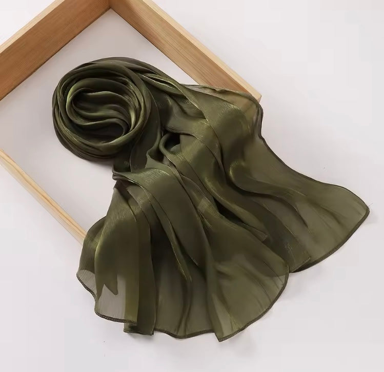 Starlit Organza Shimmer  - Olive