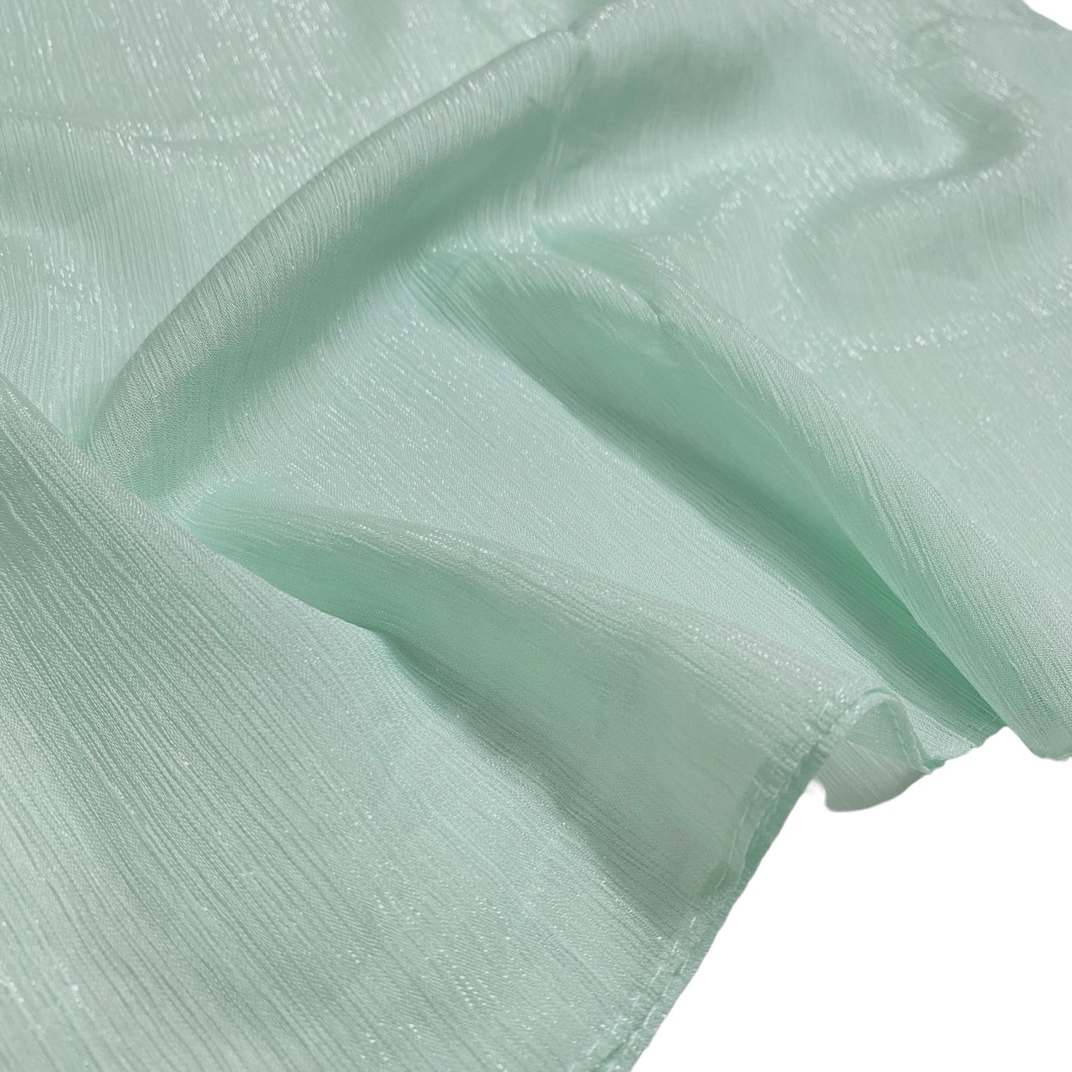 Gleamz Crinkle Silk Hijab – Mint