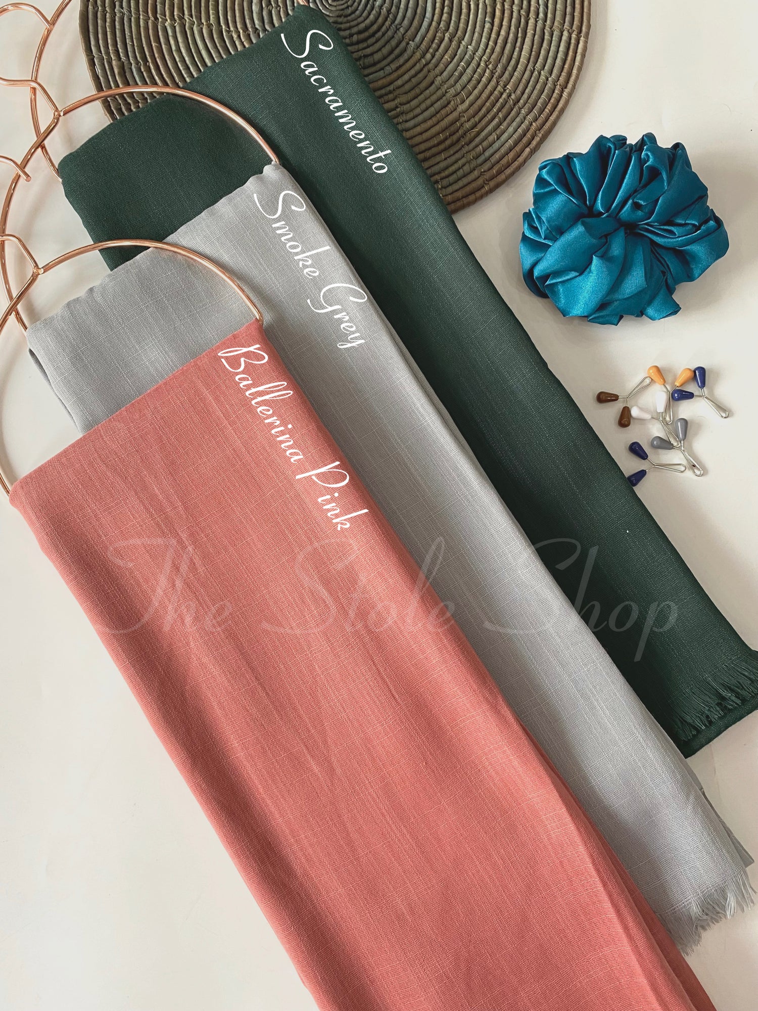 “Emerelle” Premium Turkish (Regular Width) Hijab Bundle of 3