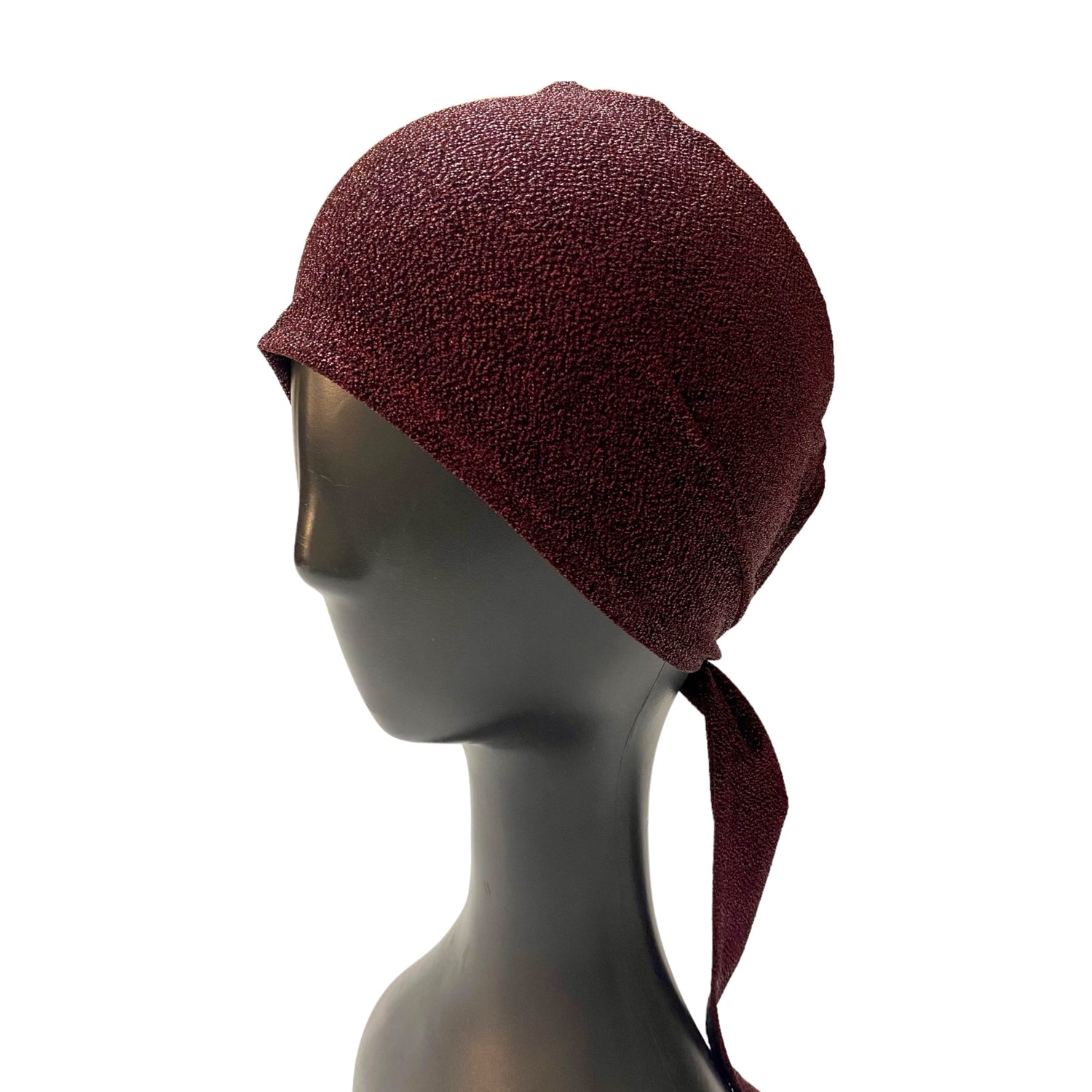 Moonlight Tie-Back Hijab bands - Deep Maroon