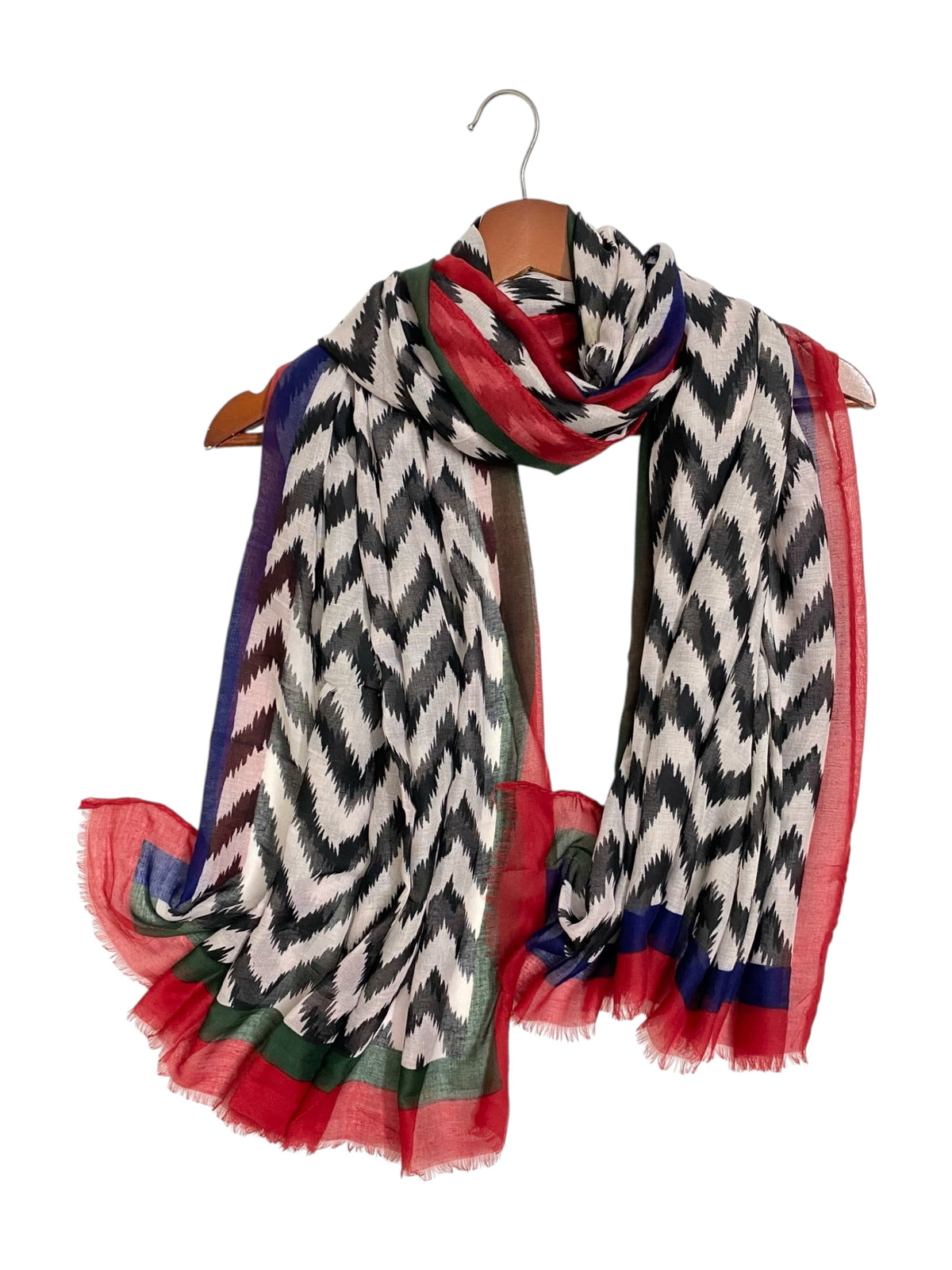 Chevron Printed Hijabs - Wine