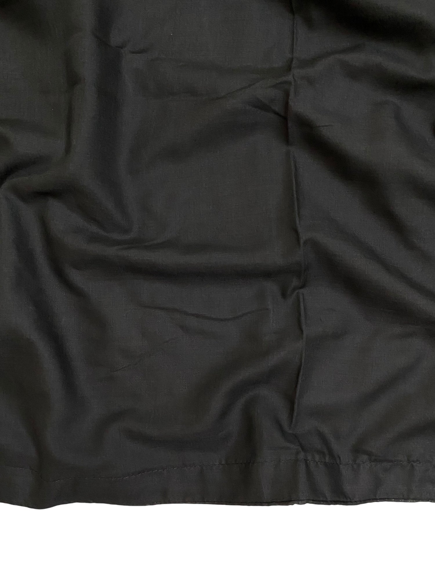 Premium Flat Plain Black Pipin Dupatta 16 (Imported Fabric)