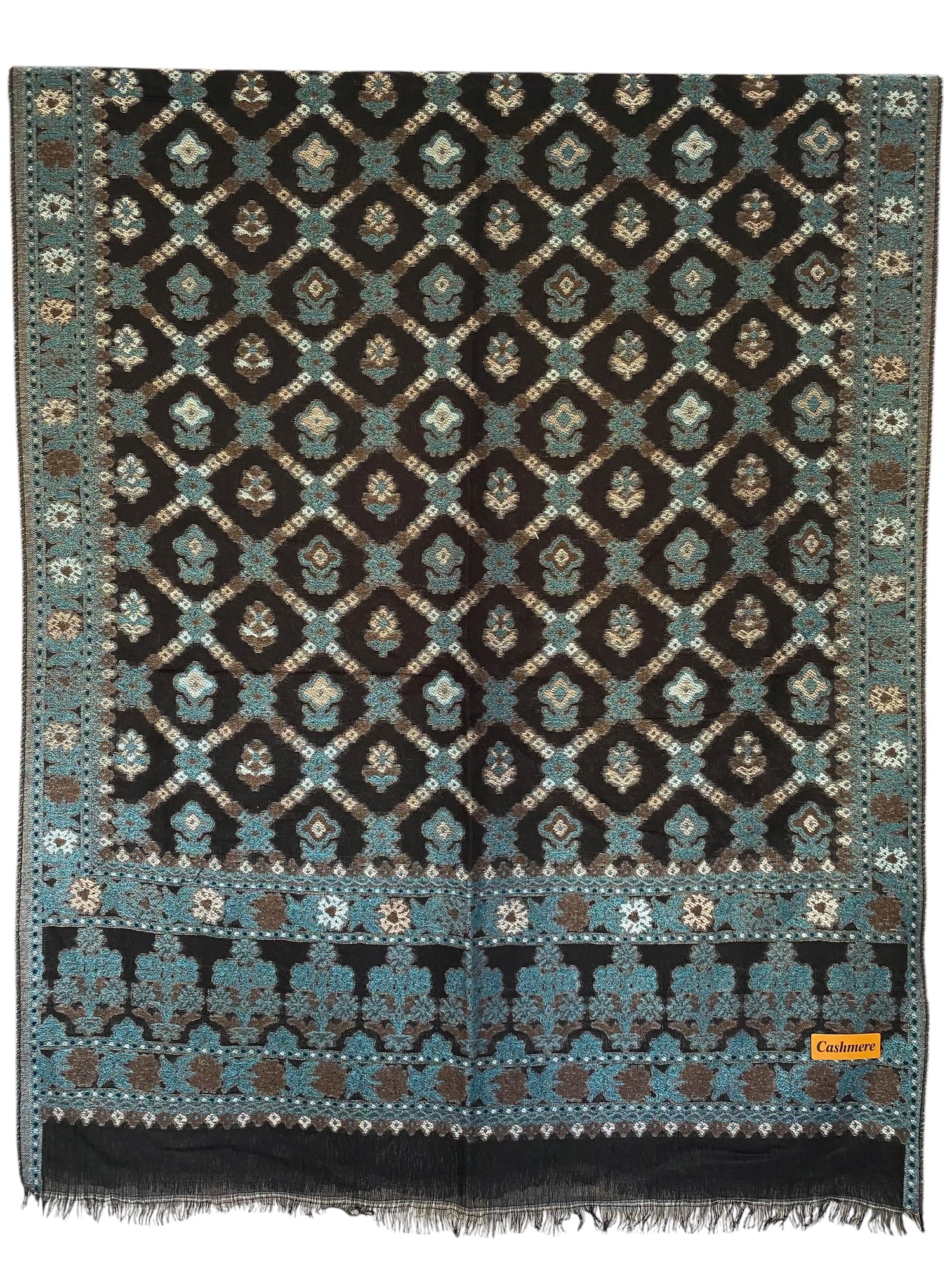 Ameira Pashmina Jacquard - Black/Peacock