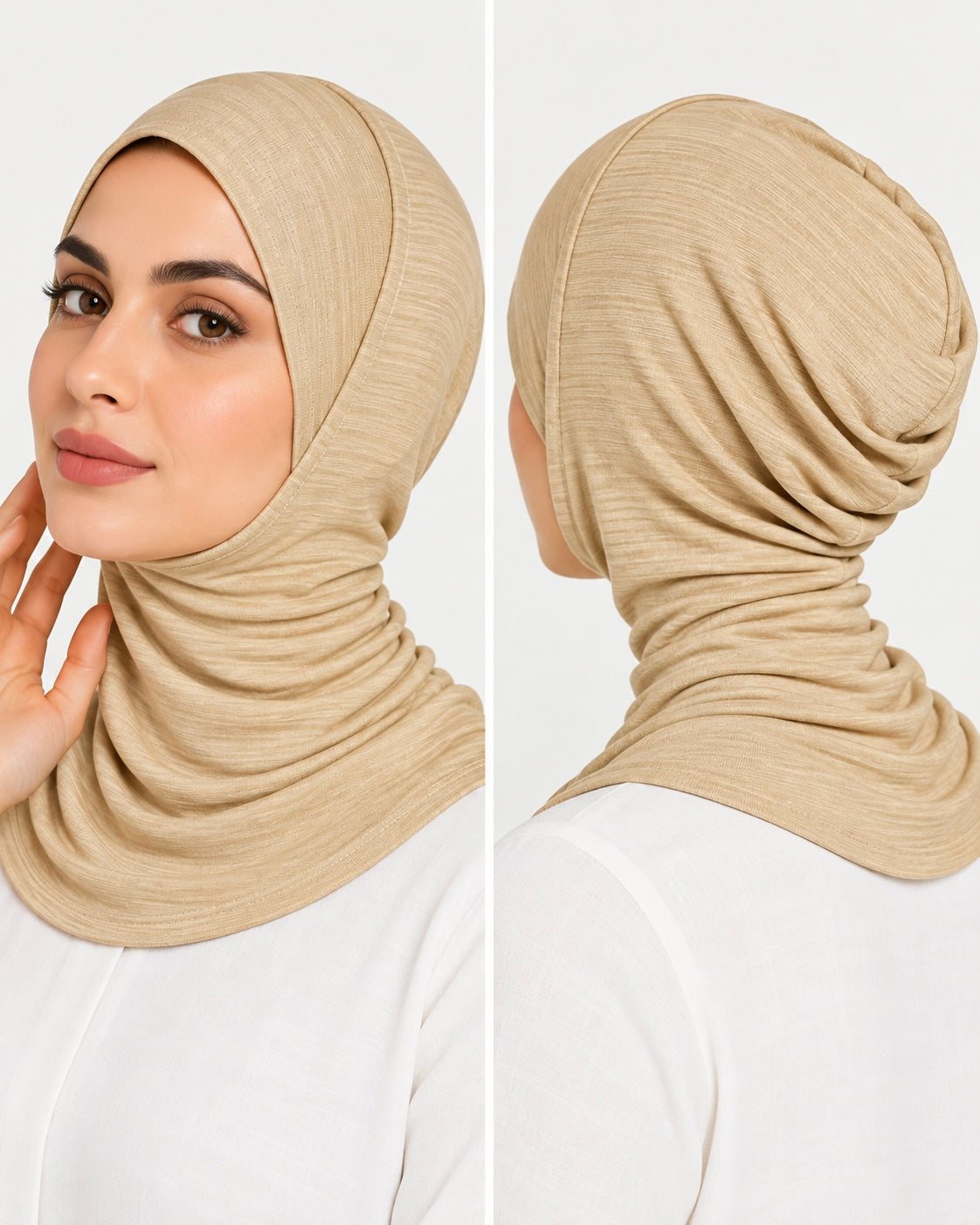 Neck Cover Hijab Cap - Ivory