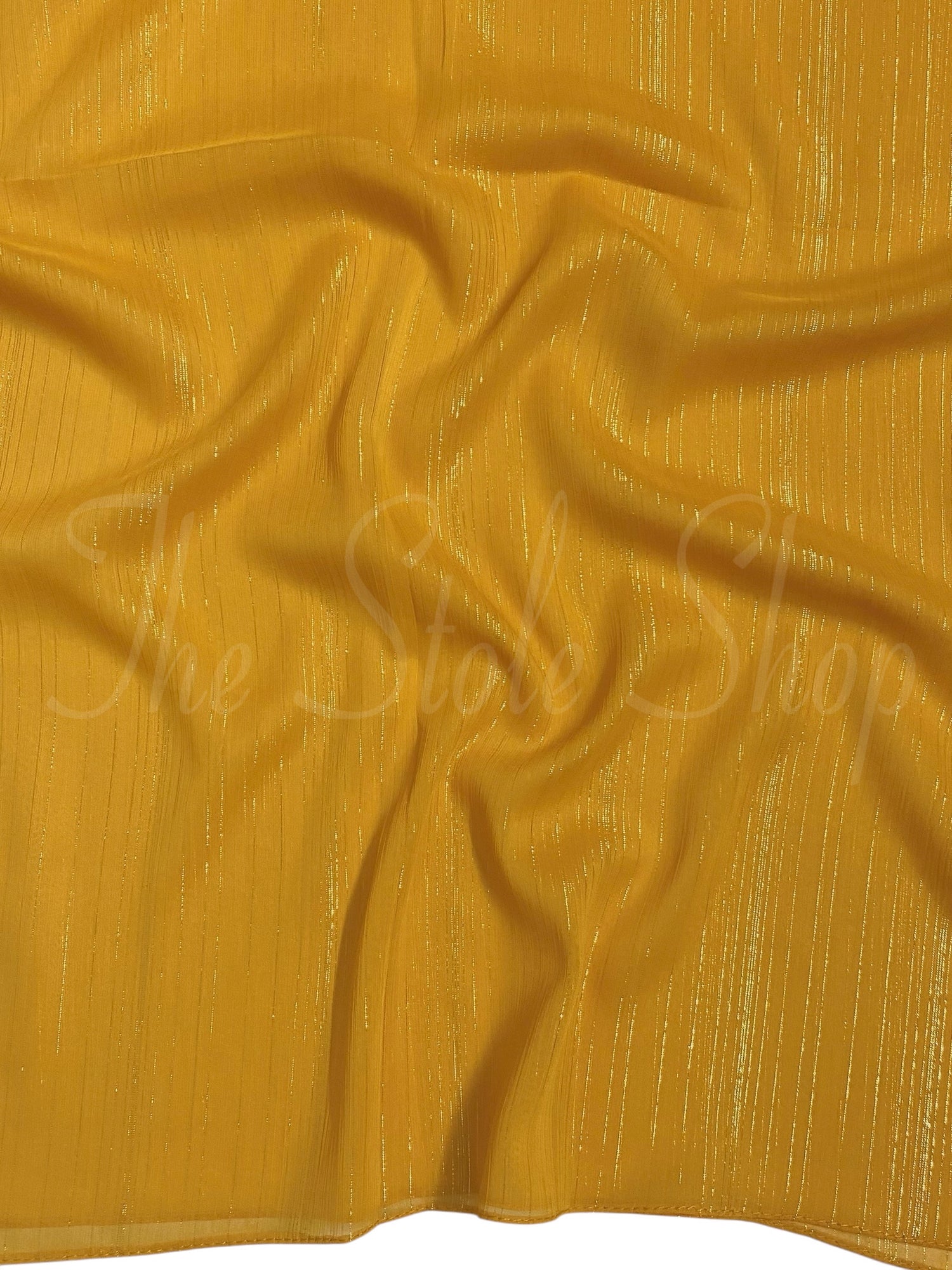 Glossy Streaks Chiffon Hijabs – Mustard