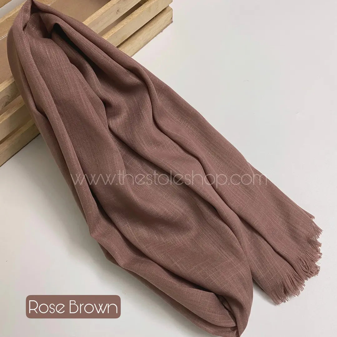 Premium Turkish – Slub Textured (Wider Width) – Rose Brown