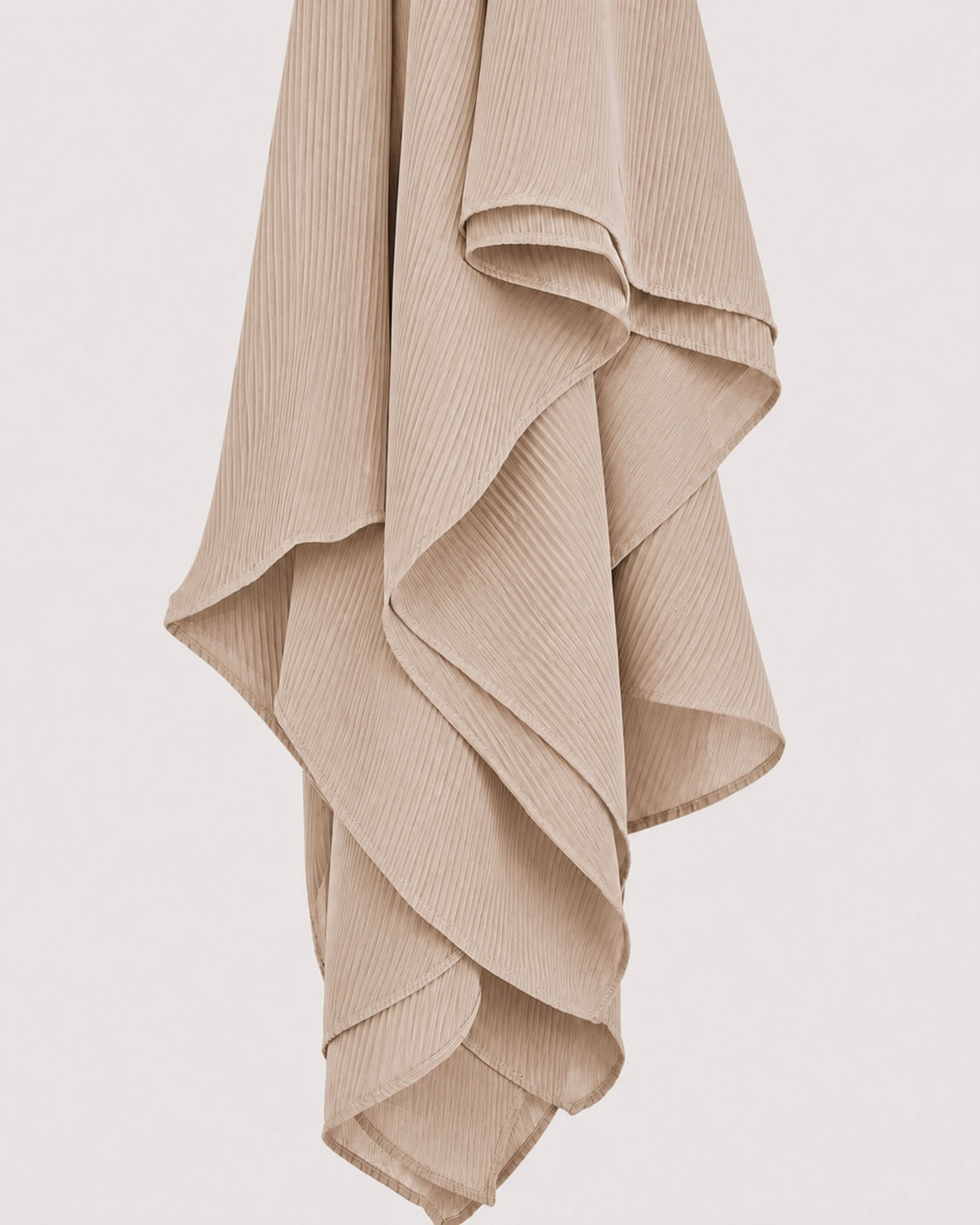 Dunes Pleated Chiffon Hijabs - Ivory
