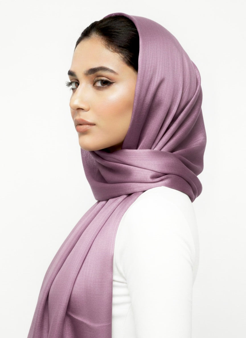 Metallics Crinkle Silk Hijab – Amethyst