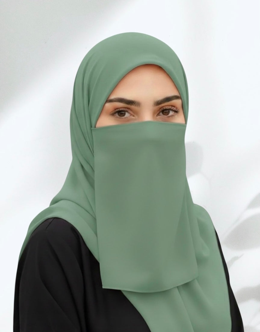 Matching Hijab & Niqab Sets - Spring Green