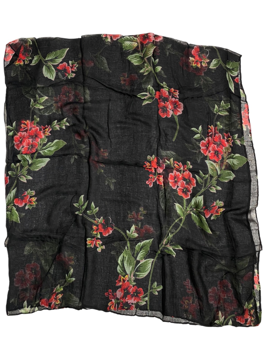 Meher Lawn Printed Hijabs - Black