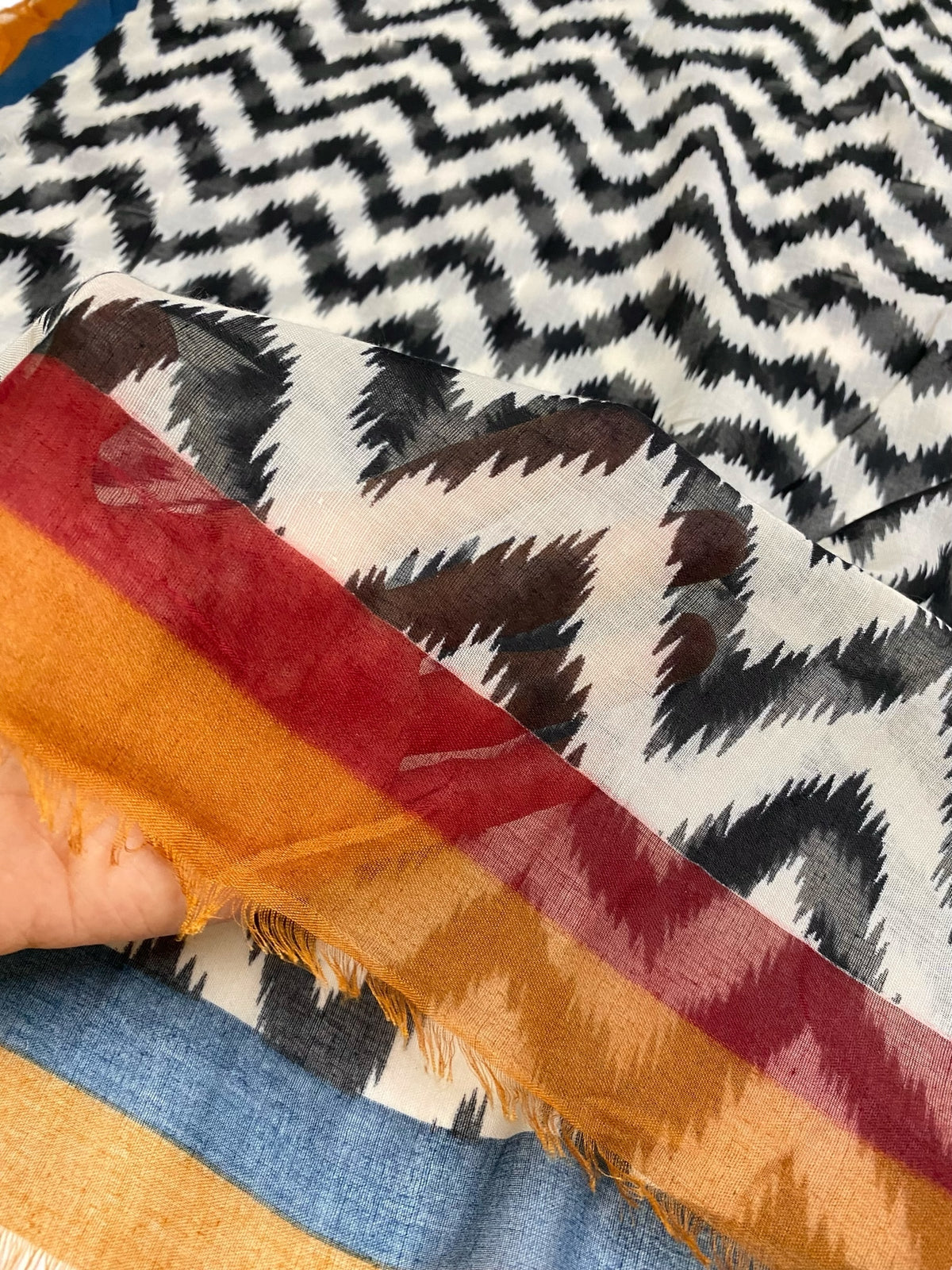 Chevron Printed Hijabs - Caramel