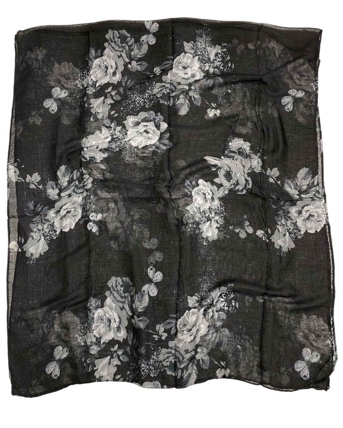 Aria Lawn Printed Hijabs - Black