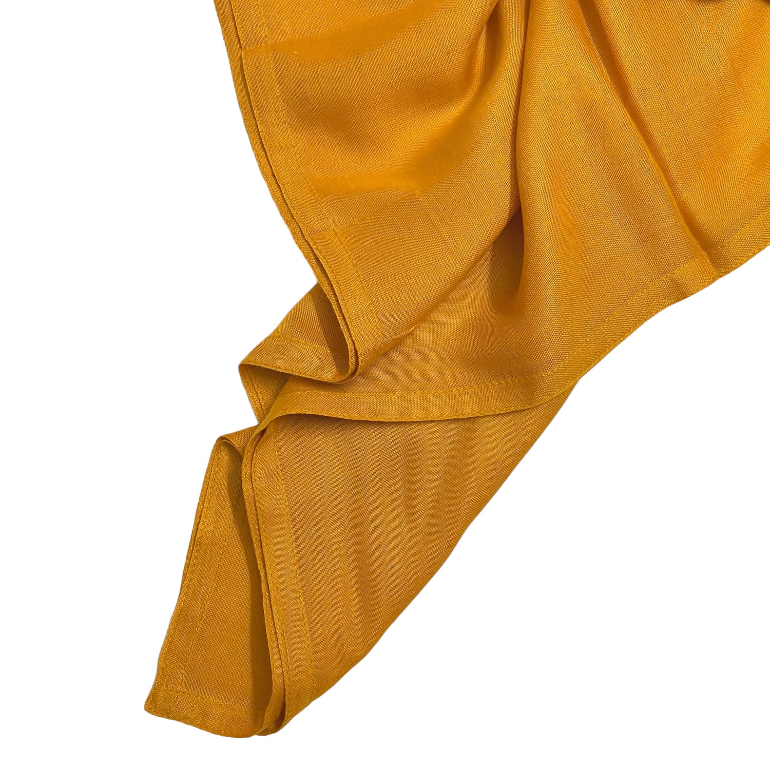 Double Stitched Border Hijab - Mustard