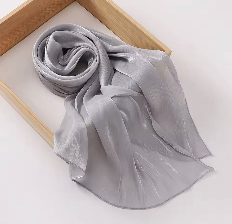 Starlit Organza Shimmer - Silver Grey