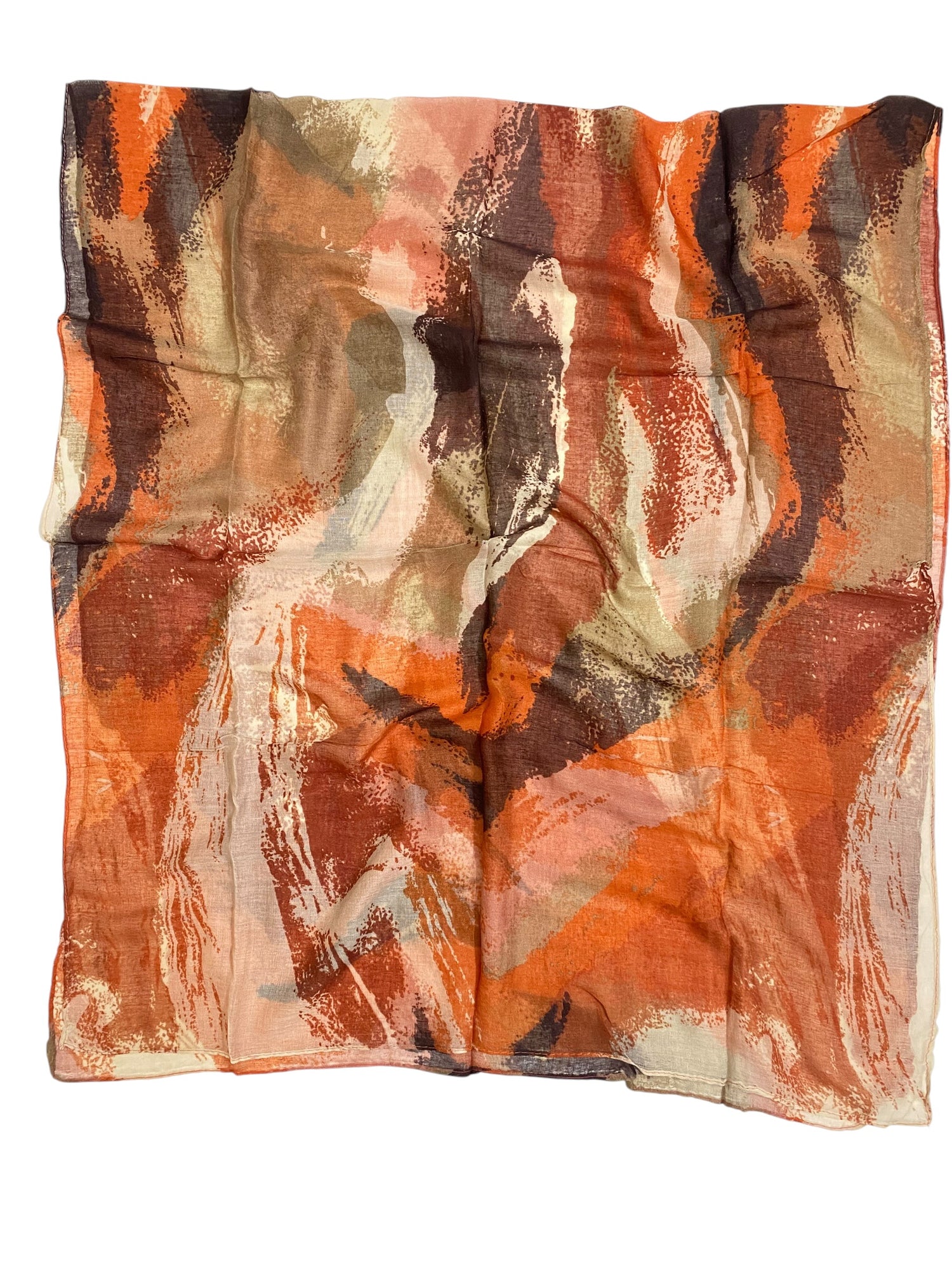 Muse Lawn Printed Hijabs - Rust