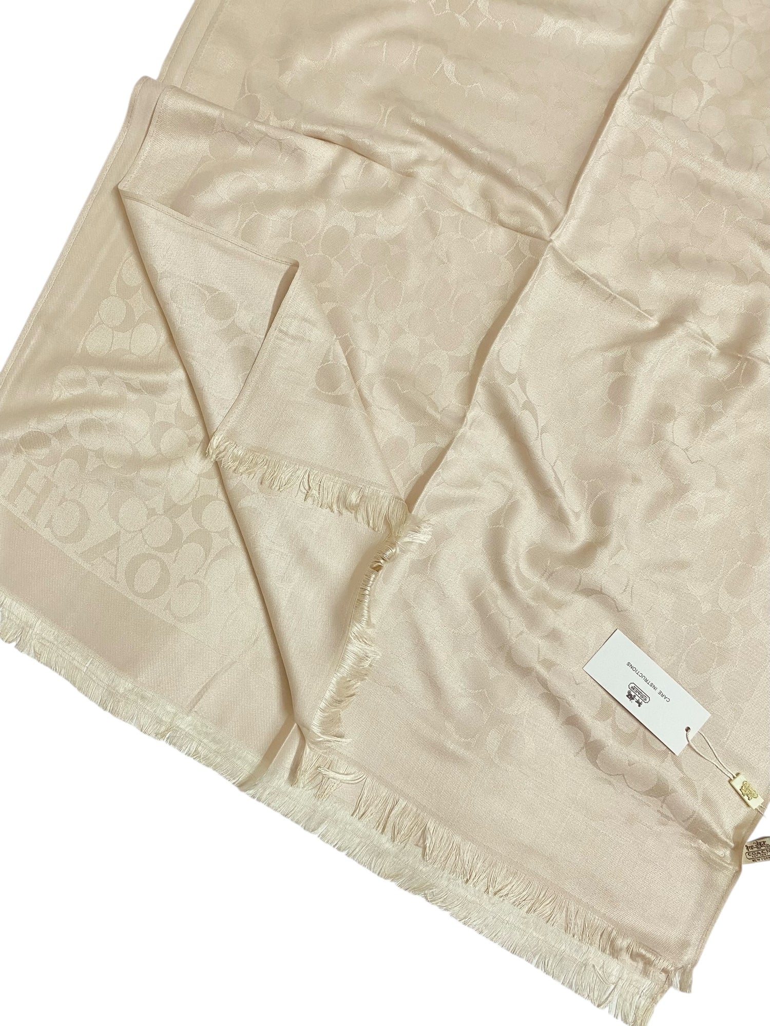 Jacquard Hijab (Branded) - Ivory