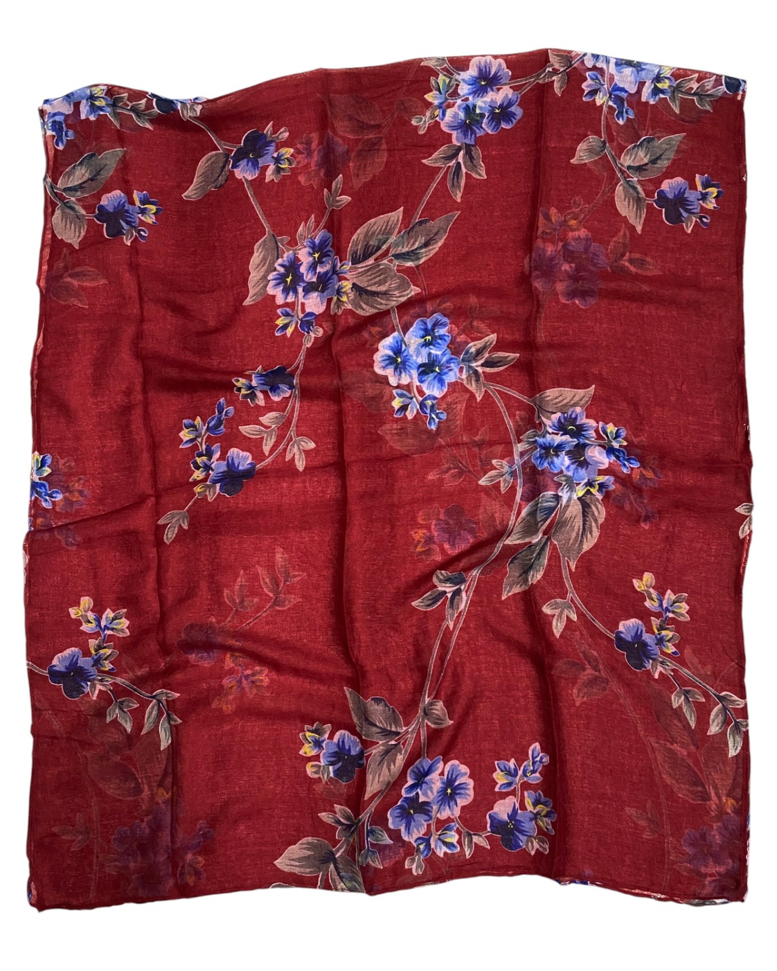 Meher Lawn Printed Hijabs - Maroon