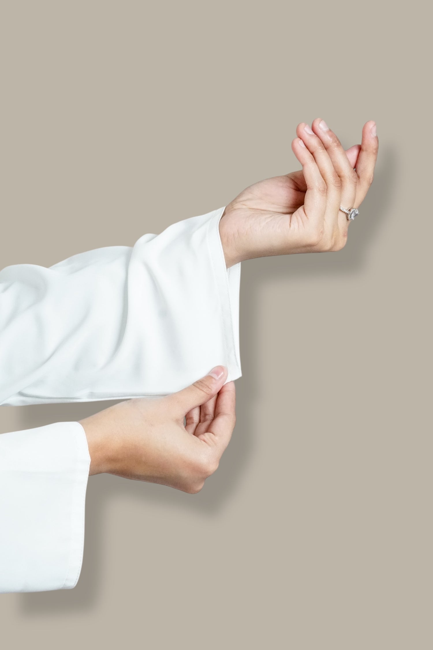 Mirage Abaya - Pearl White