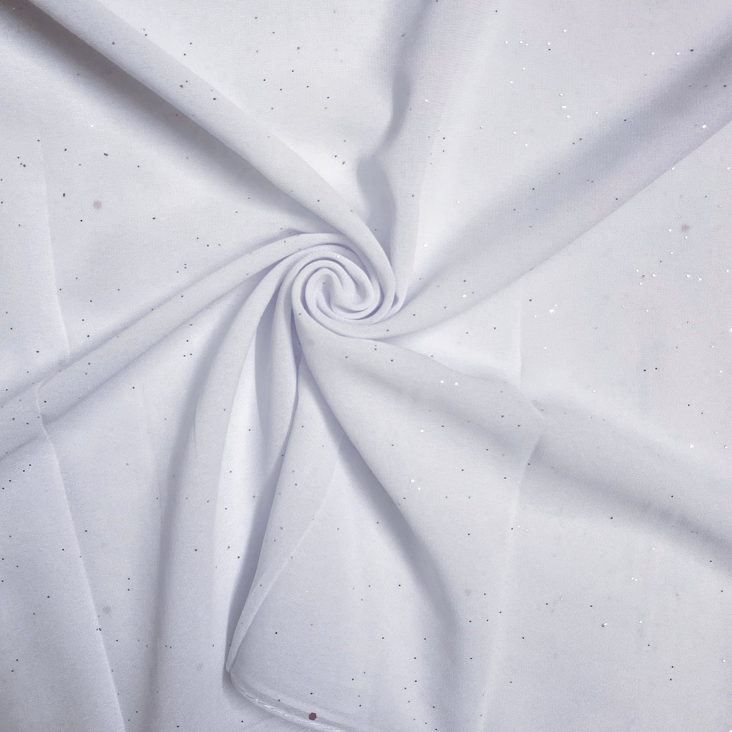 Glittered Georgette – White
