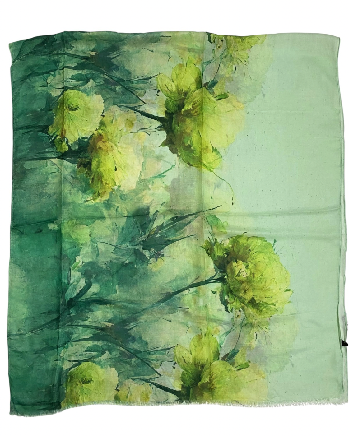 Bella Cotton Printed Hijab - Mint Meadow