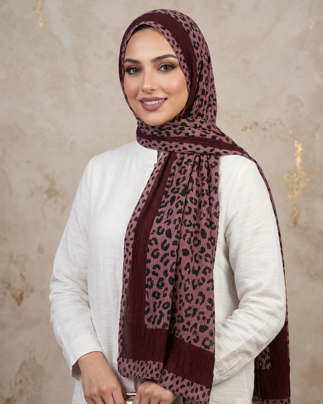 Savannah Pleated Hijab - Plum