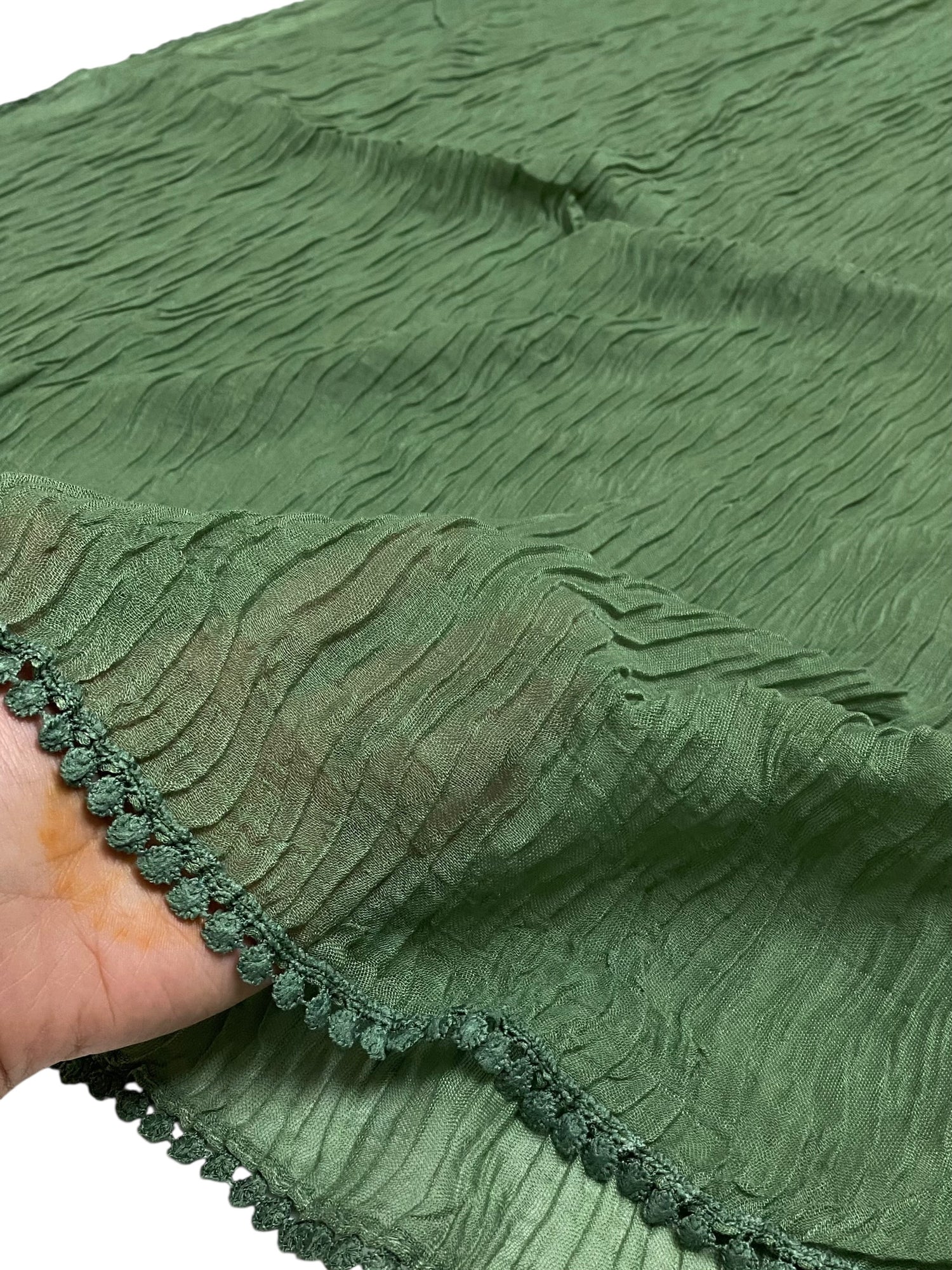 Rawaa Pleated Hijabs – Sage Green
