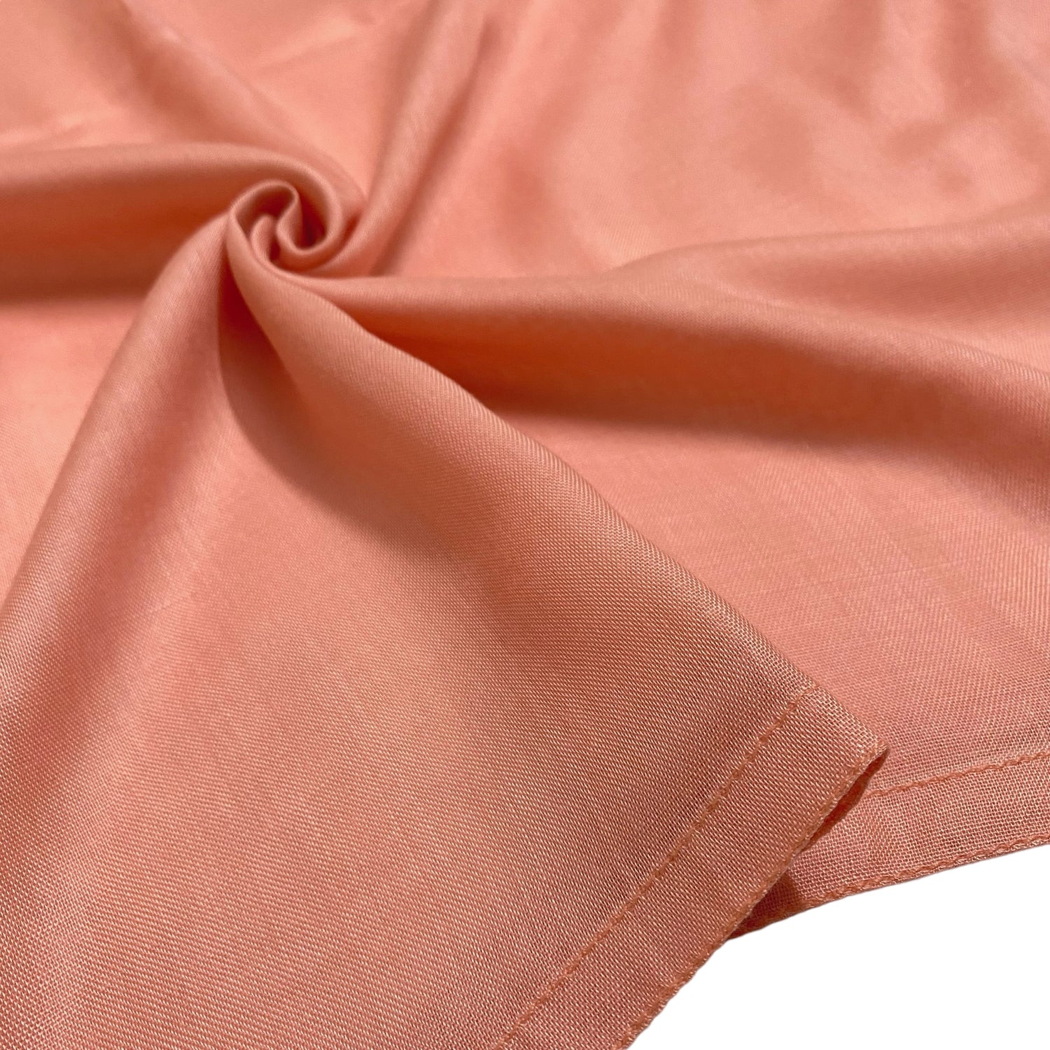 Double Stitched Border Hijab - Peachy Pink