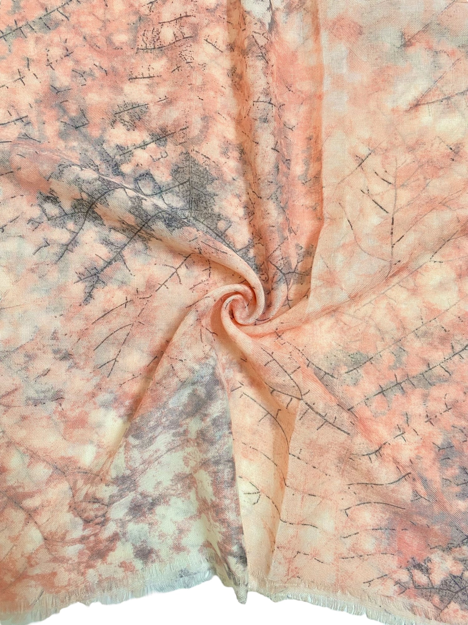 Ayla Printed Hijabs - Peach