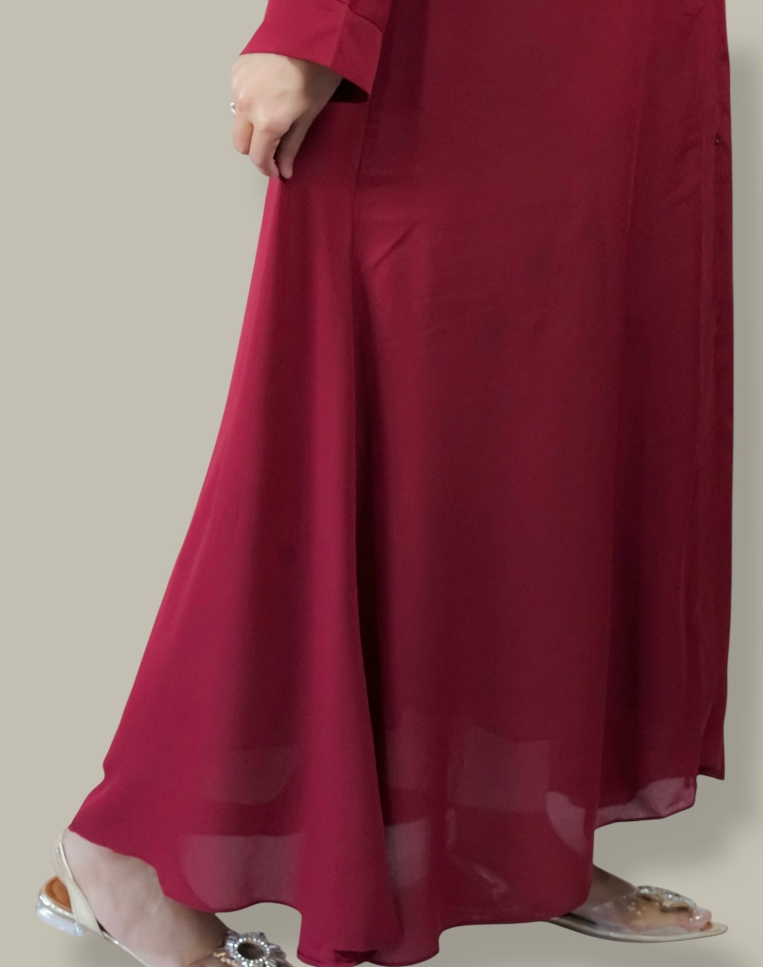 Plain Abaya - Maroon