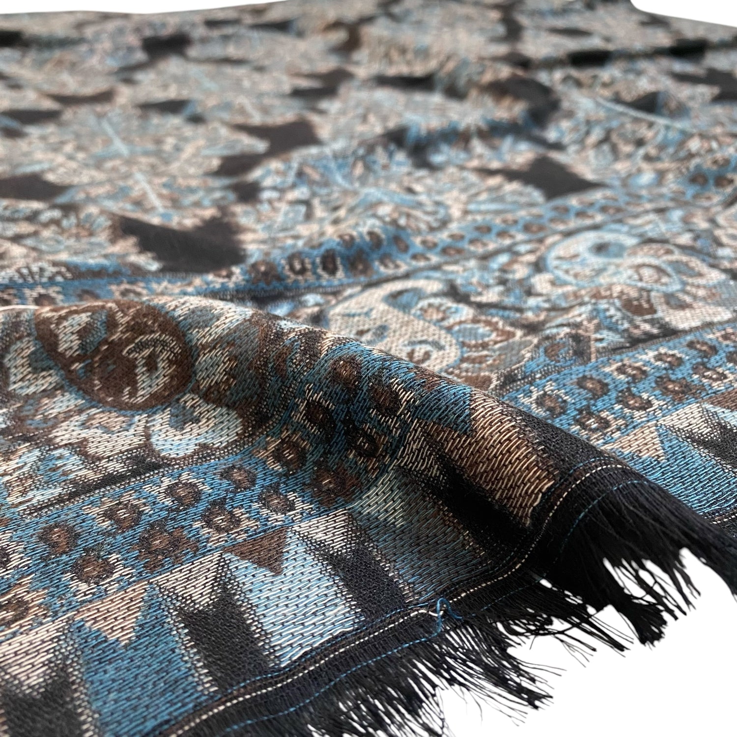 Pashmina Jacquard - Black Peacock