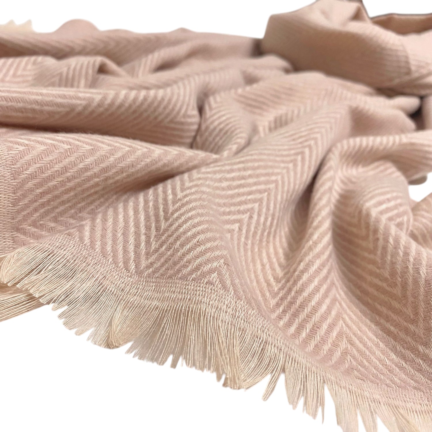 Herringbone Woollen - Nude Pink