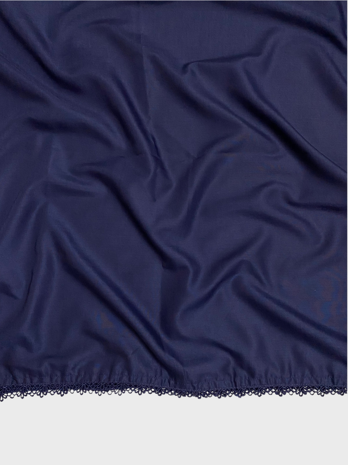 Premium Flat Plain Dupatta (Imported Fabric) - Navy Blue
