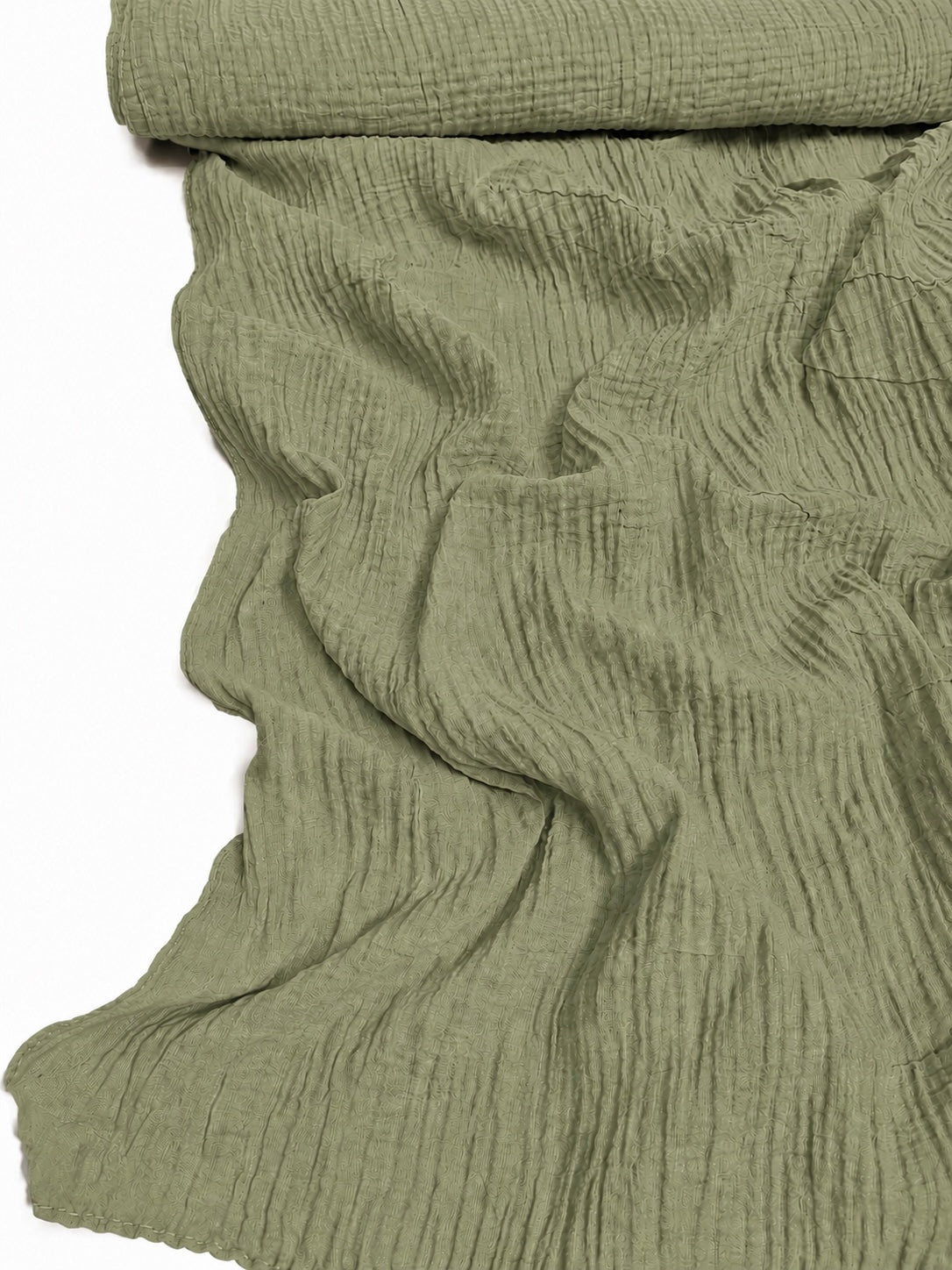 Ripple Pleated Hijab XL Size - Sage Green