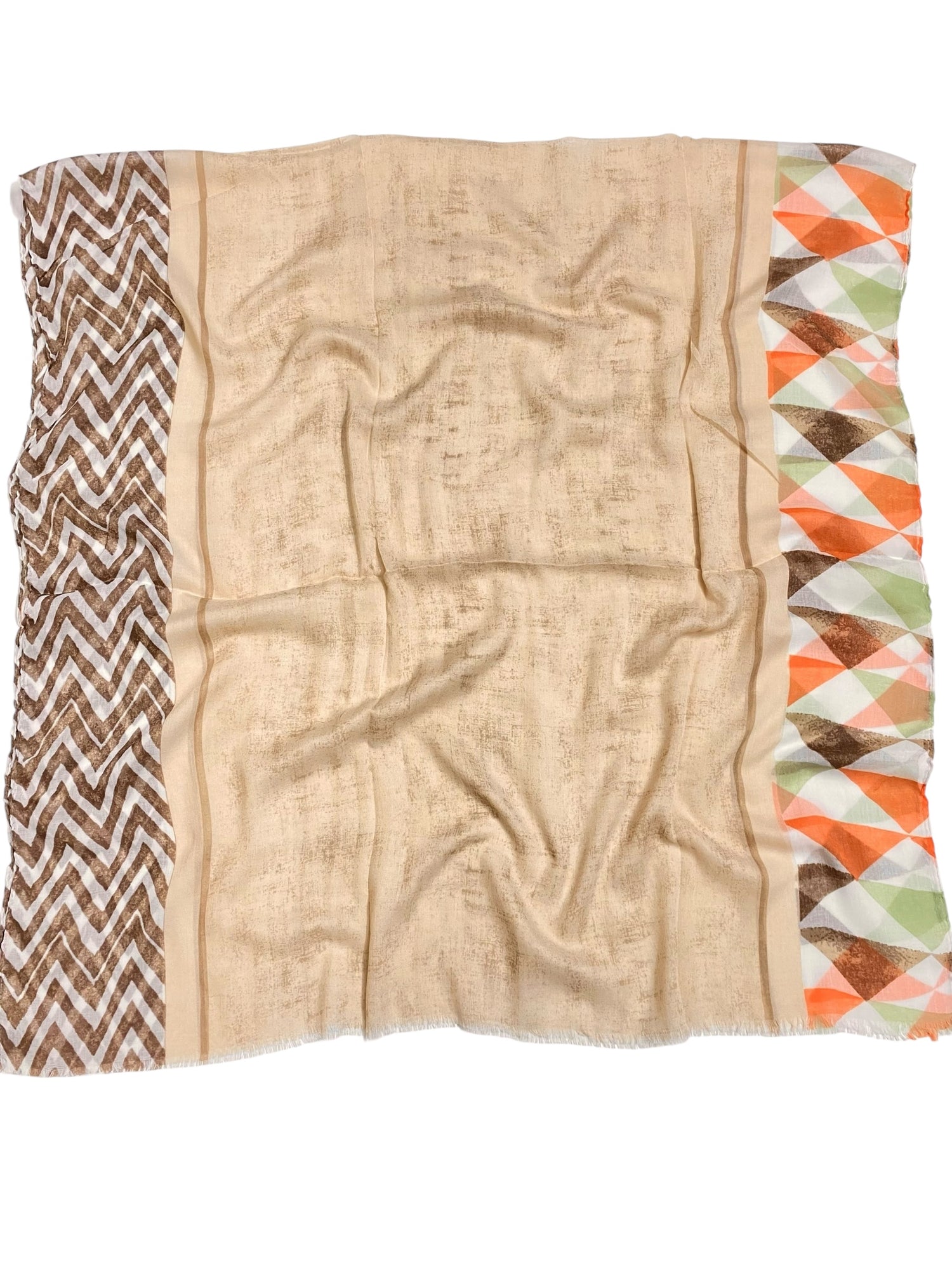 Nyra Printed Hijabs - Beige