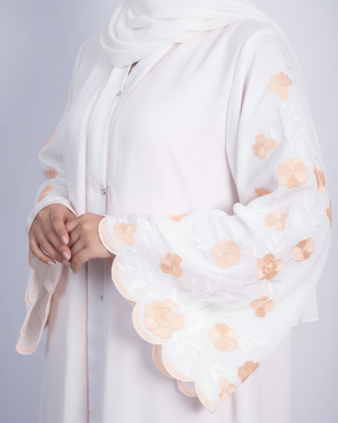 Meadows Abaya White Series (Light Gold)