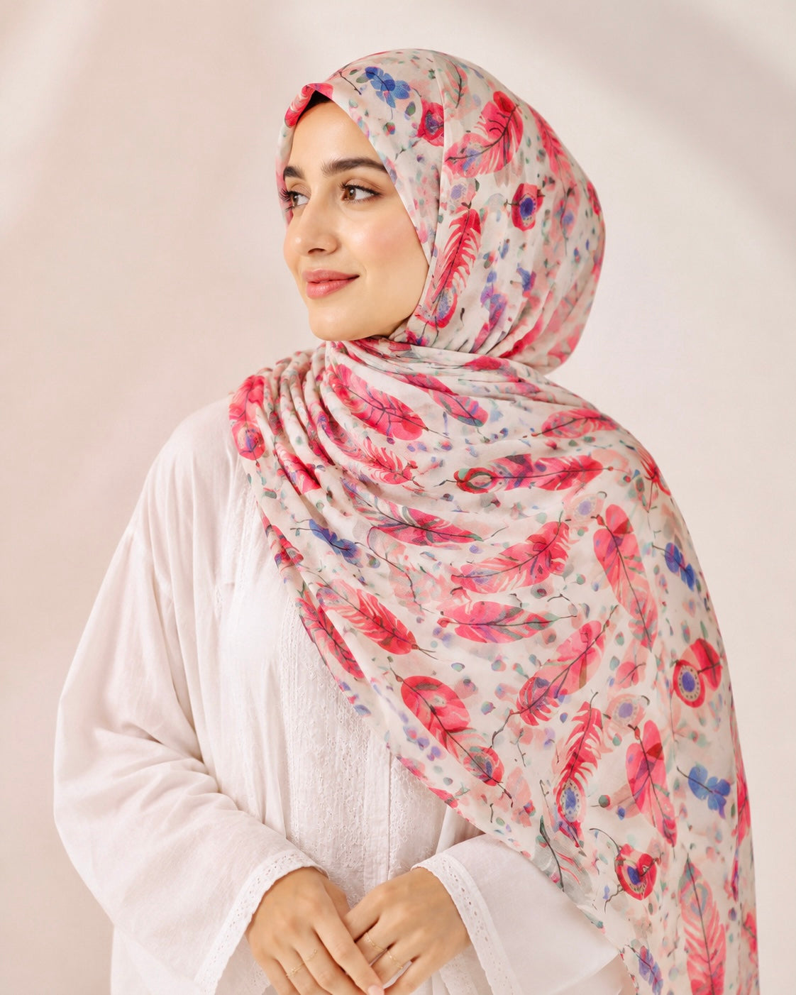 Arbor Lawn Printed Hijabs - Blush Pink