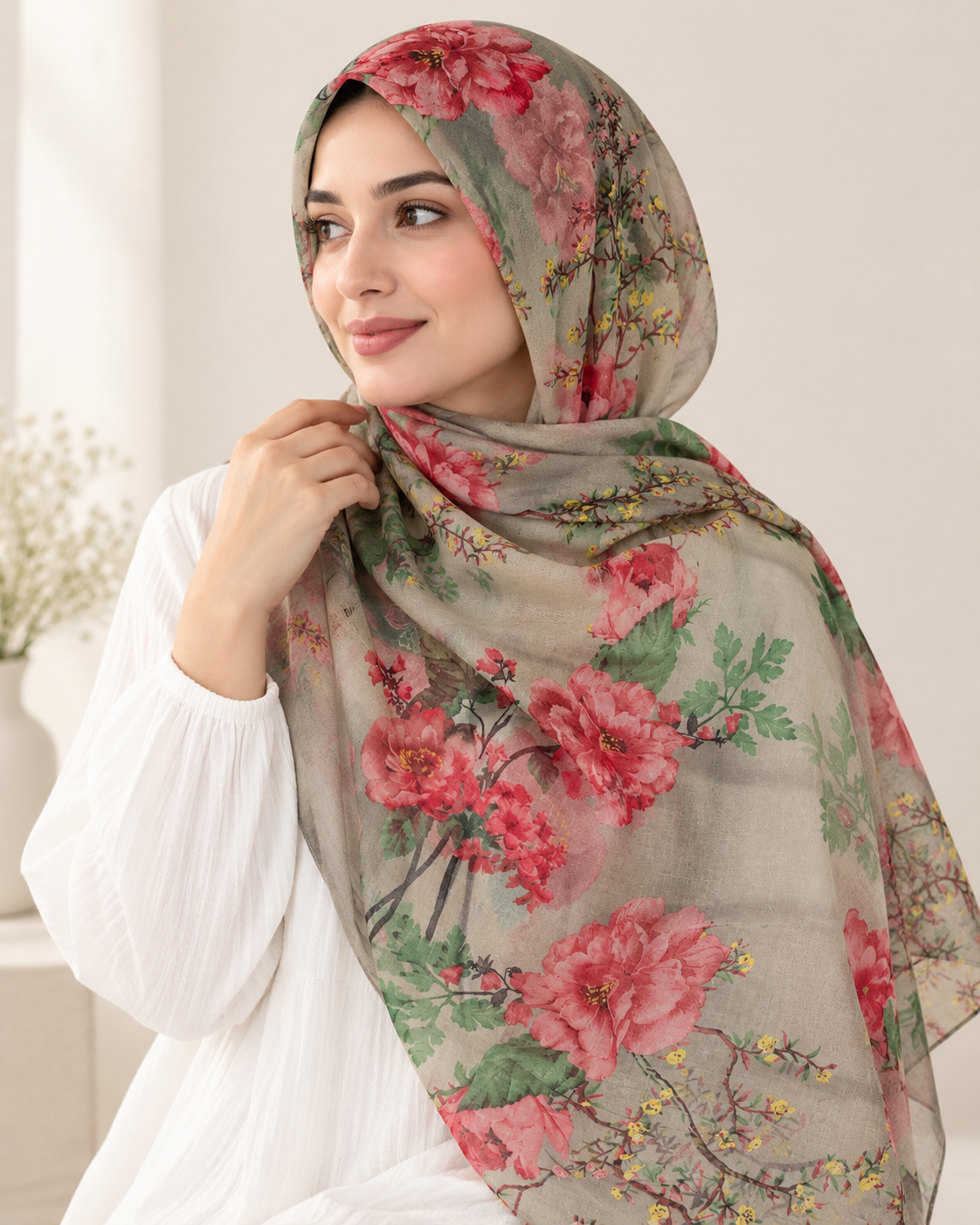 Maple Lawn Printed Hijabs - Rosestone