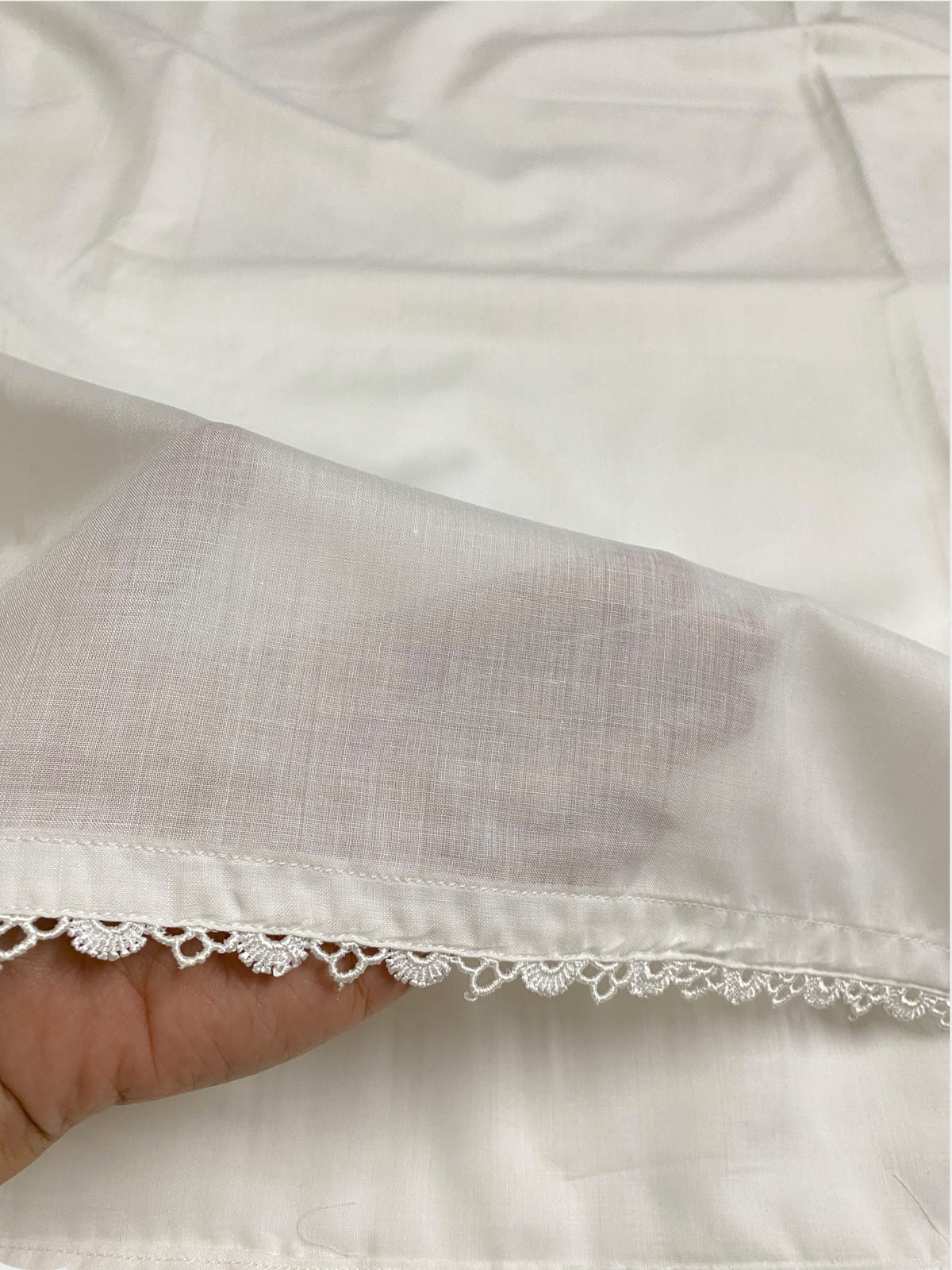 Premium Flat Plain Dupatta (Imported Fabric) - Cream White