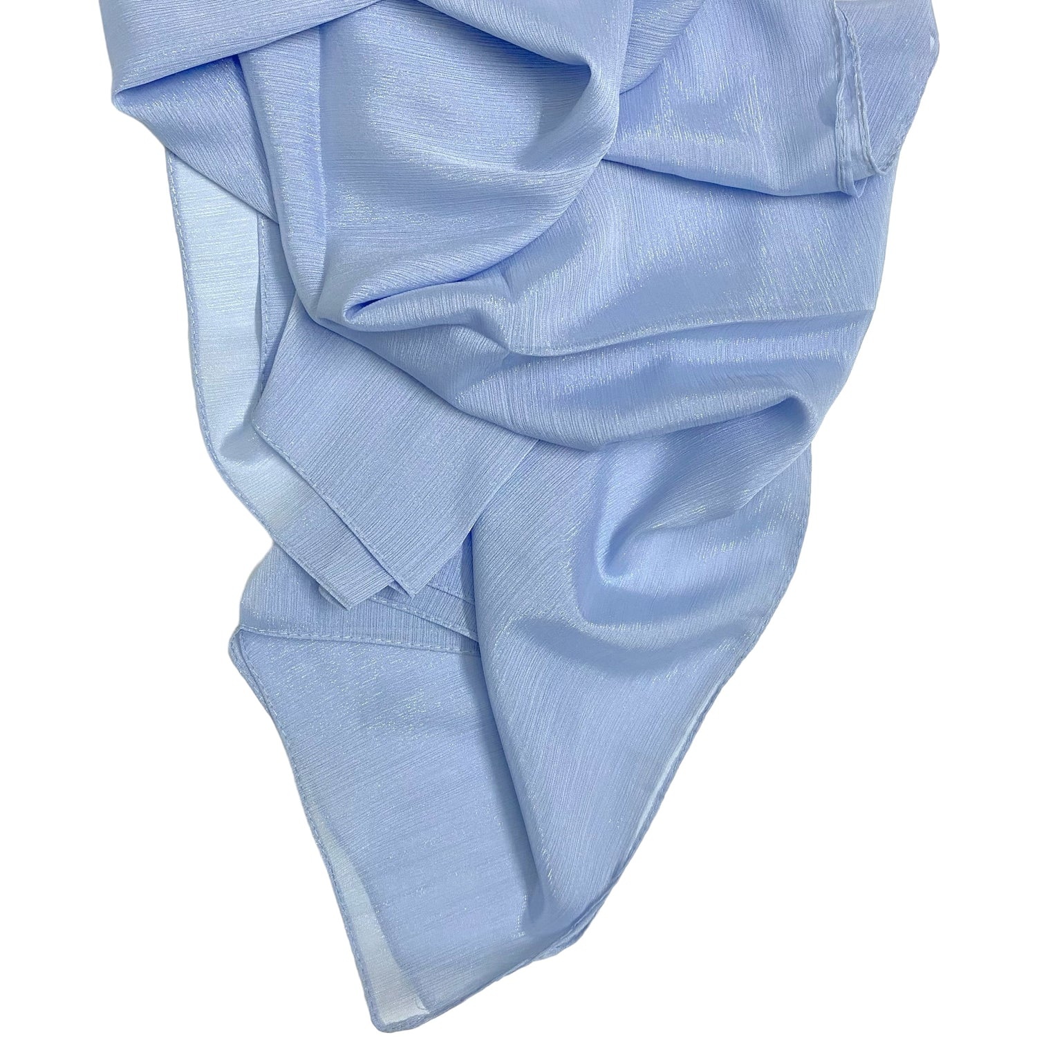 Gleamz Crinkle Silk Hijab – Powder Blue