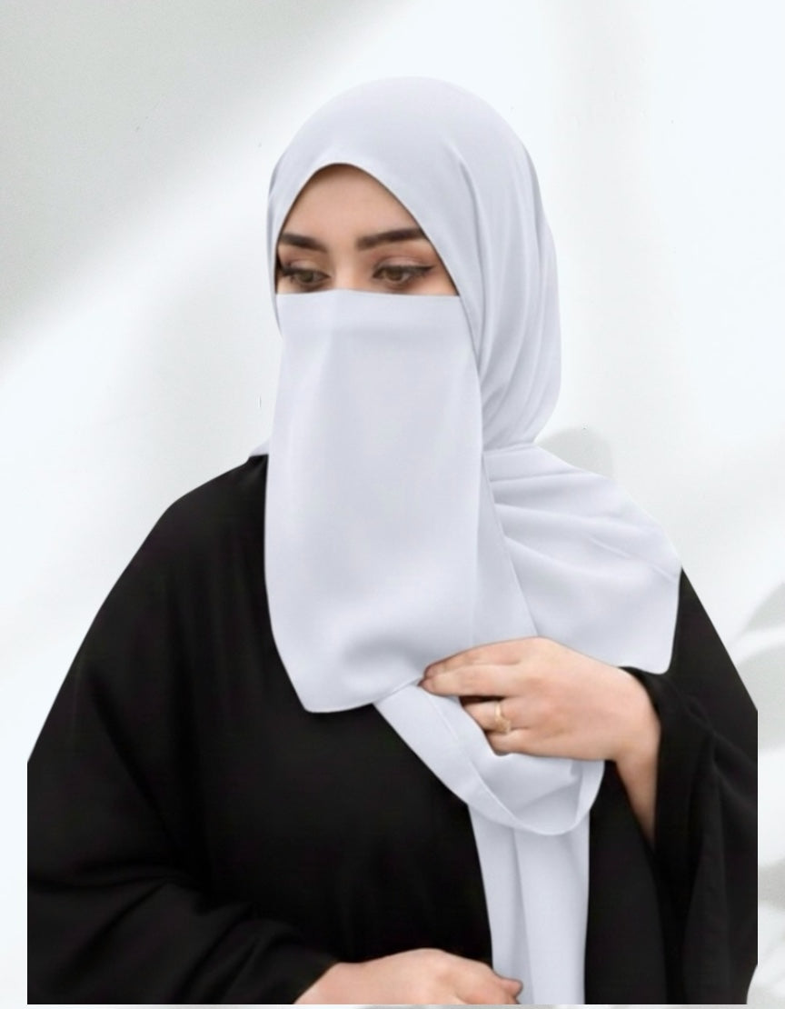 Matching Hijab & Niqab Sets - White